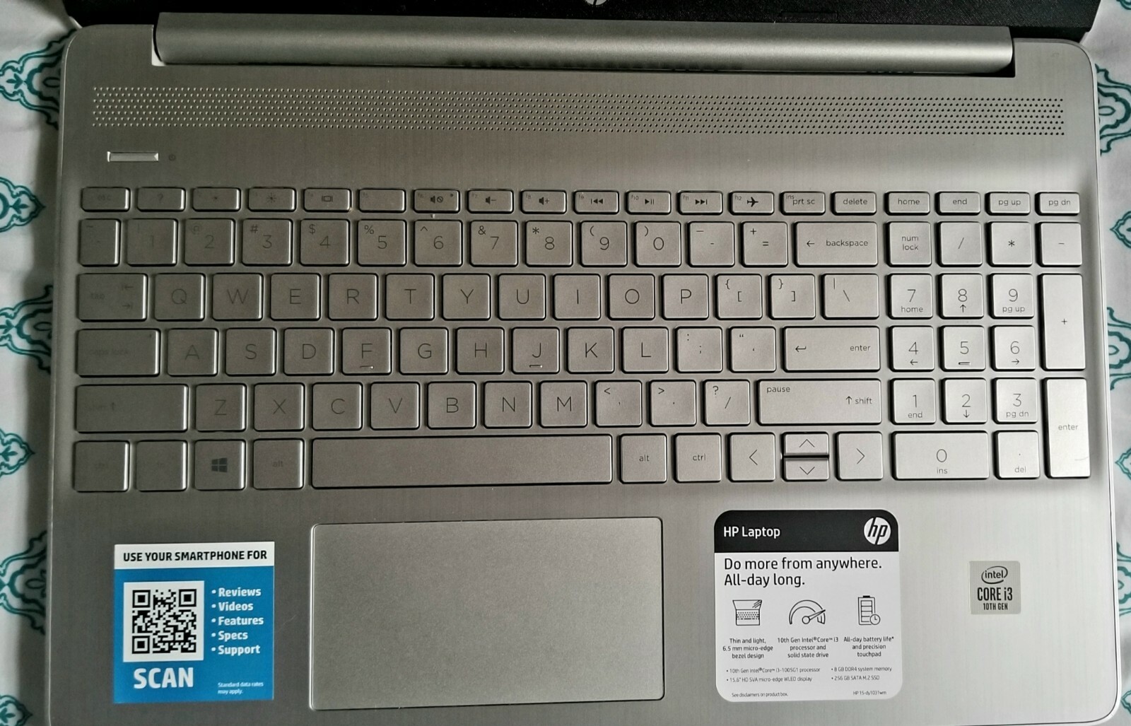 HP 15.6″ i5 11th Gen Intel Core™ 8GB/256GB Laptop-Silver With BOX