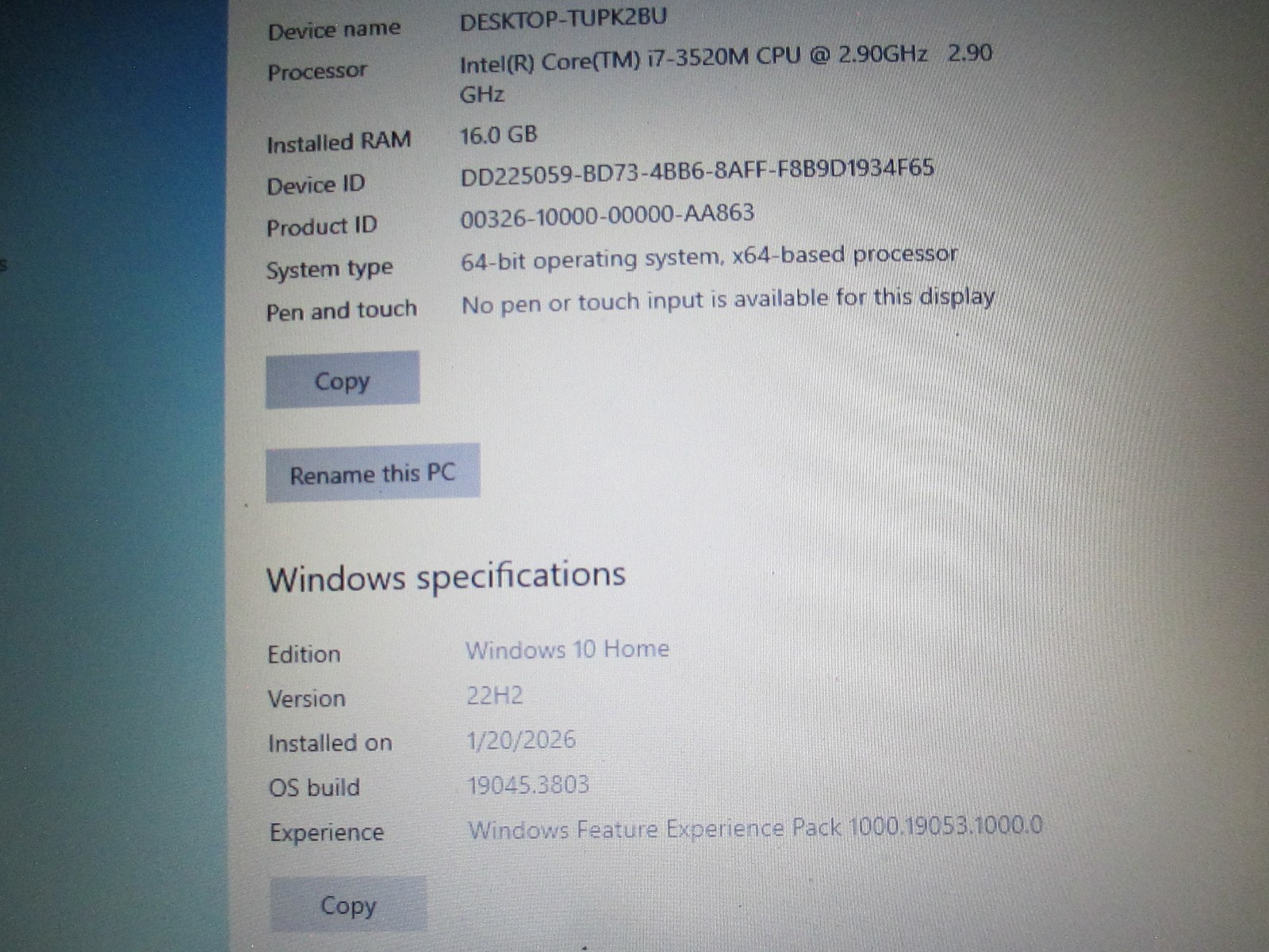 HP Elitebook 8570p i7 2.9GHz/16GB Ram/ 1TB HDD/ Win 10/ NICE Condition WORKING