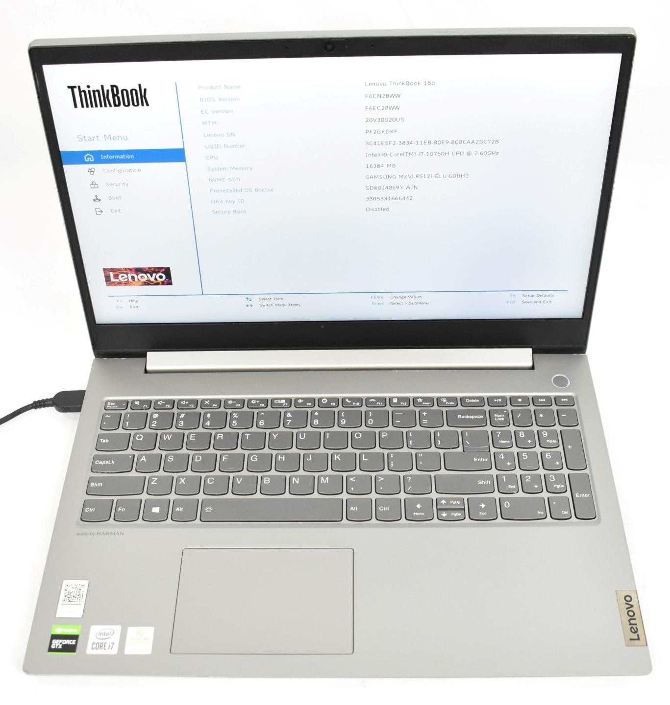 Lenovo Thinkbook 15p IMP i7-10750H 2.6GHz 16GB 512GB SSD No OS 15.6″ *See Detail