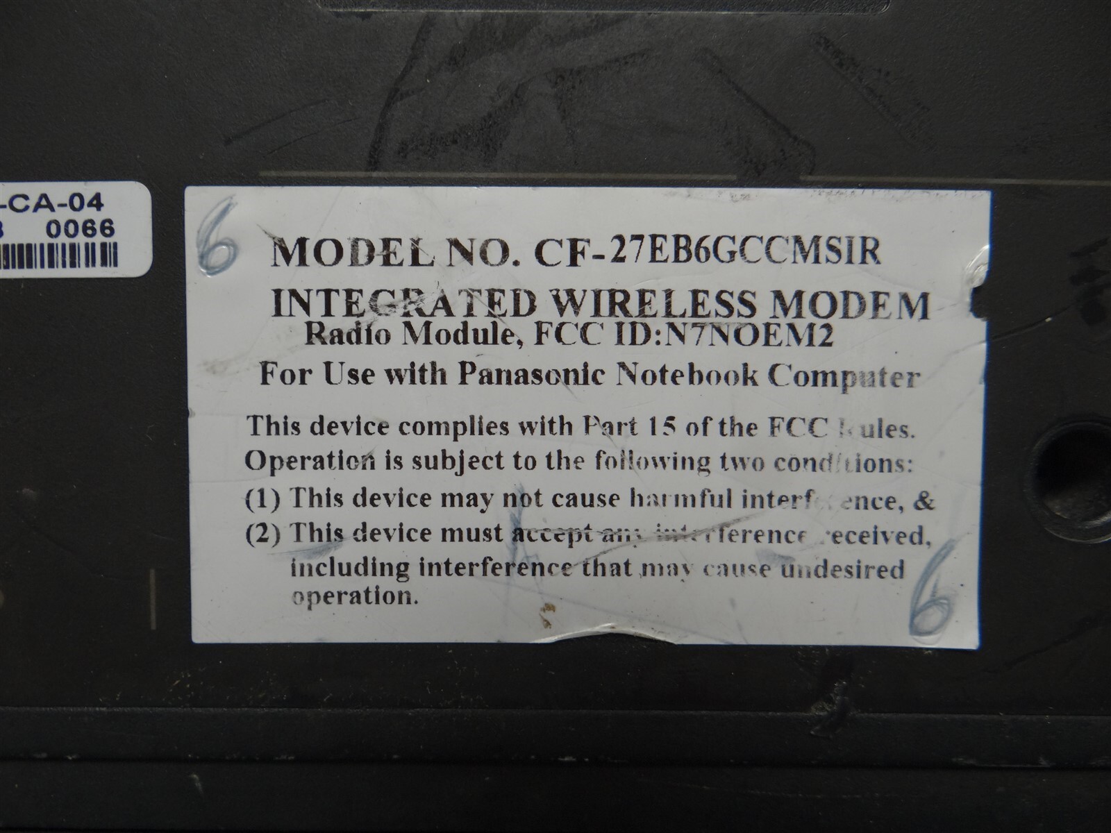 Heavily Used Panasonic Toughbook CF-27 Computer Only