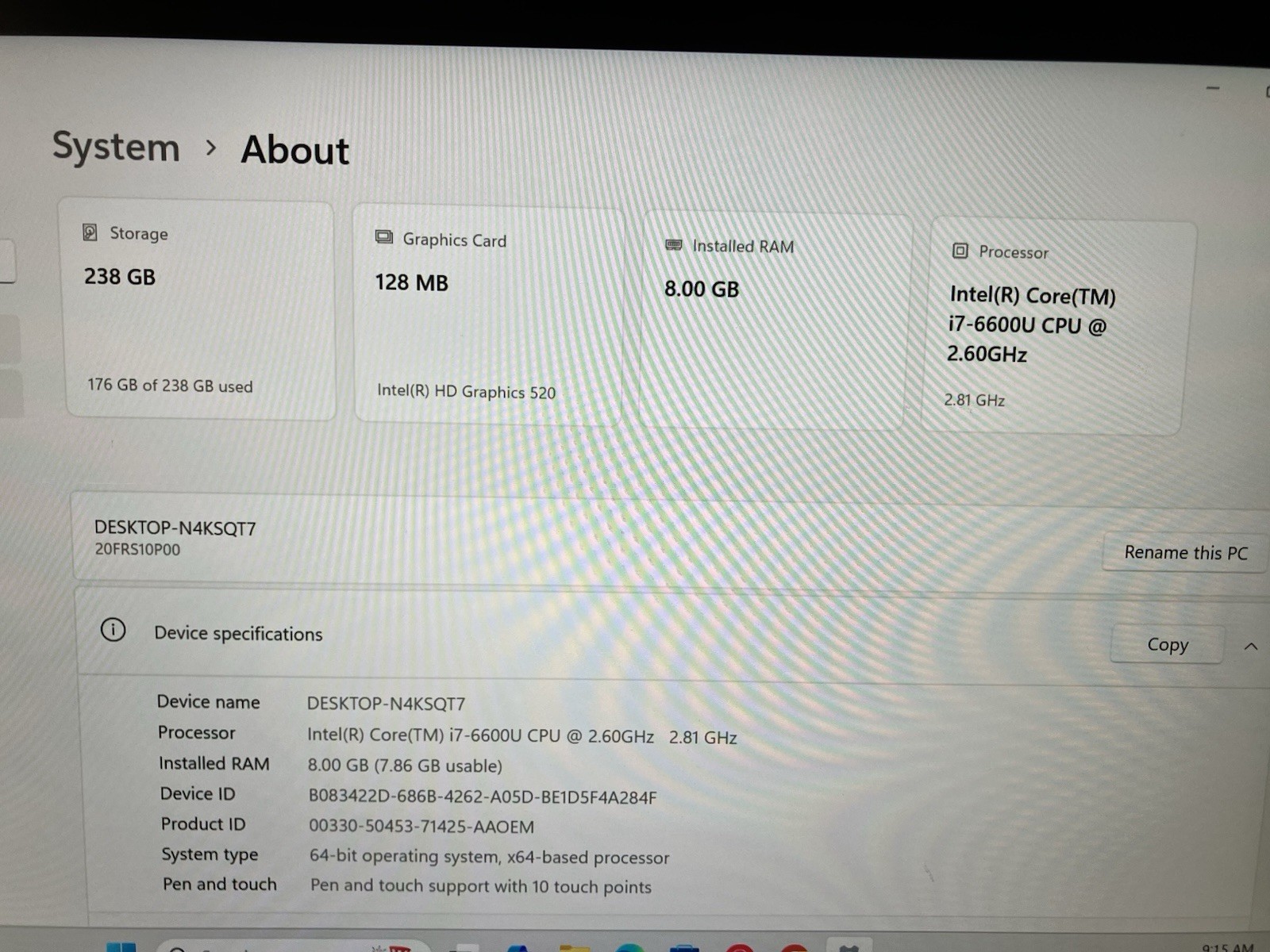 Lenovo ThinkPad 14in FHD Touch i7-6600U 8GB 238GB SSD Win 11 Pro