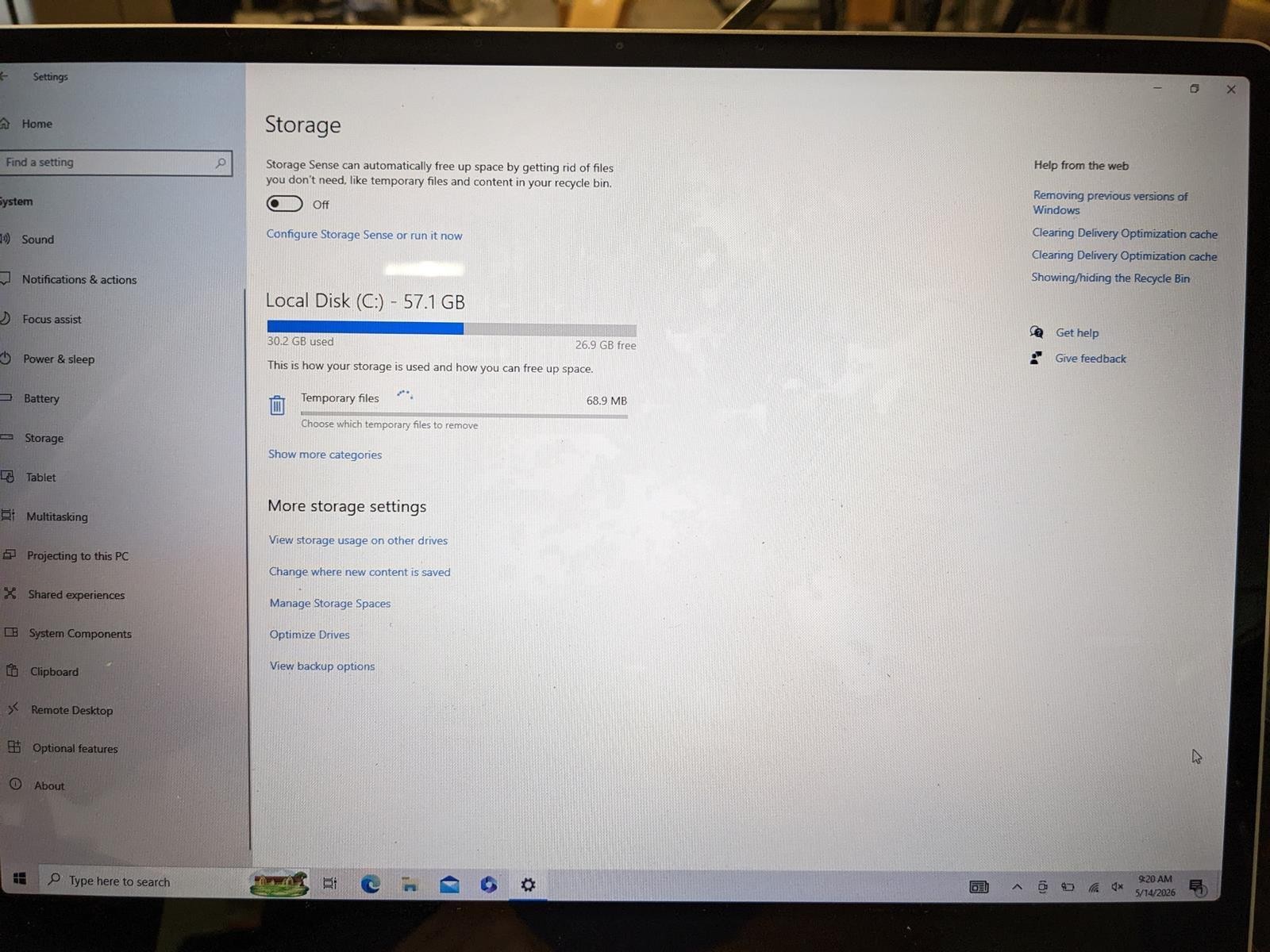 MICROSOFT SURFACE LAPTOP GO (1943) i5-1035G1 @ 1.0GHz, 4GB RAM, 64GB SSD