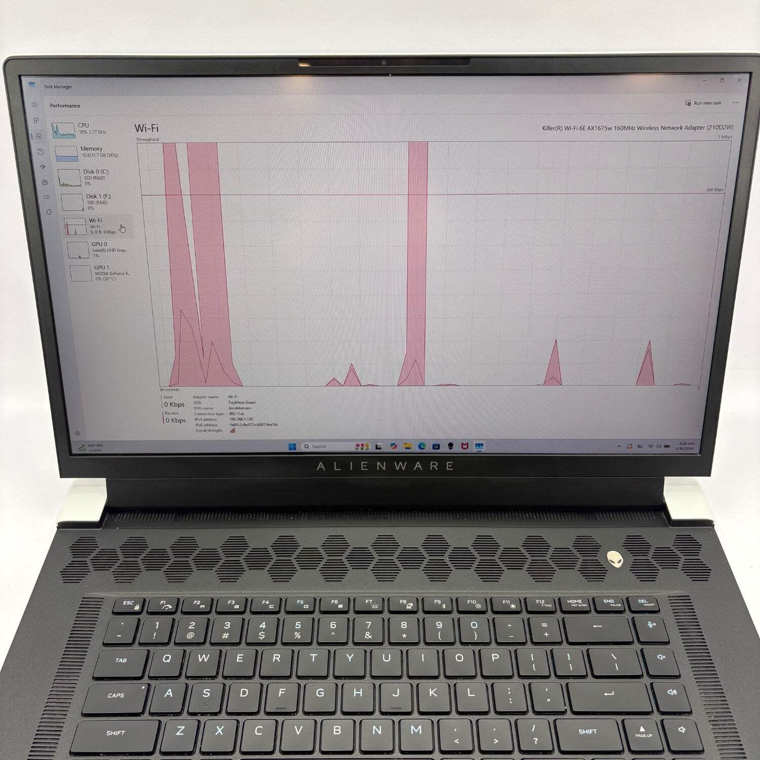 Alienware x17 R1 17.3″ i7-11800H 4.6GHz 32GB RAM 1TB + 500GB SSD RTX 3070