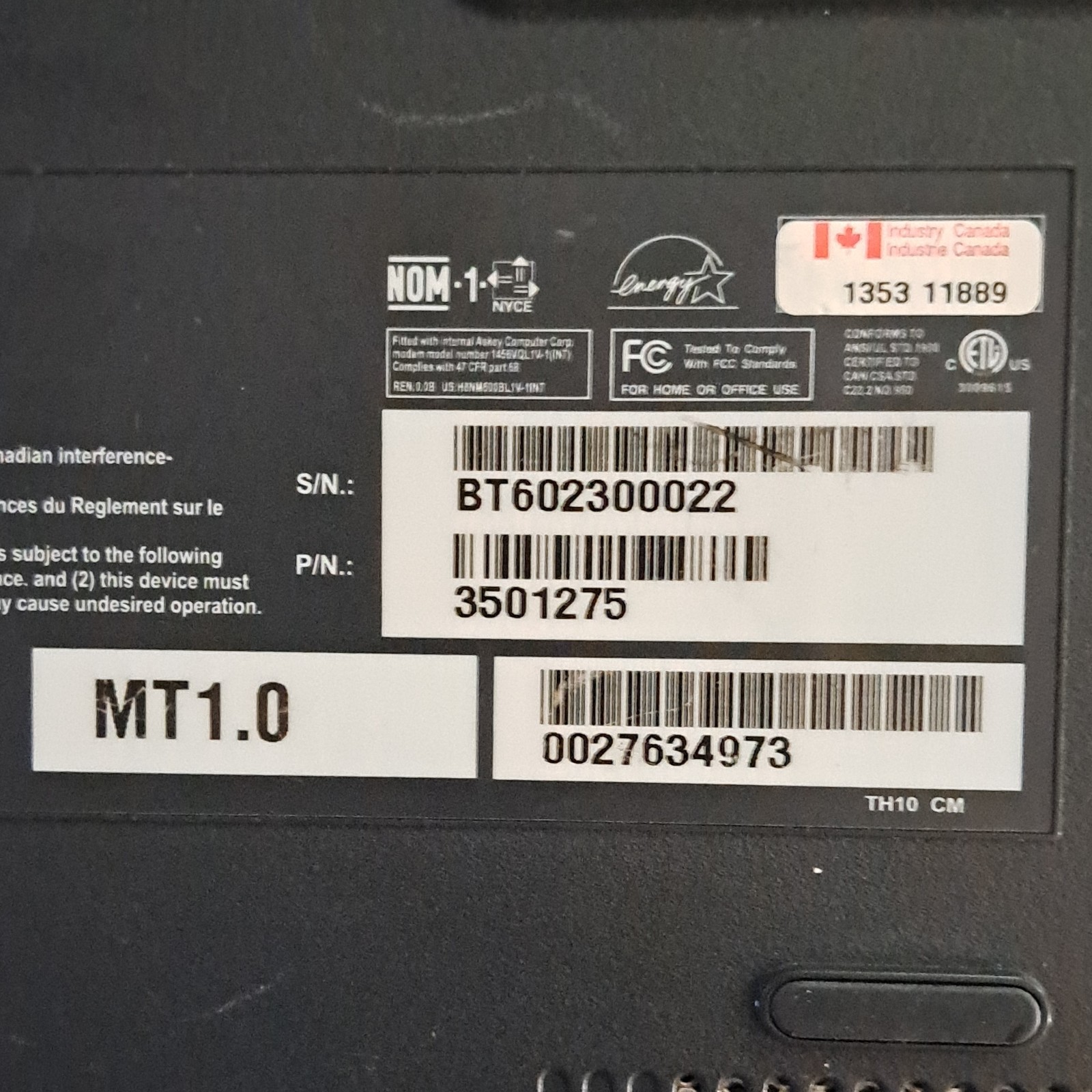 4 laptops Gateway PSWS6 Solo 1450 Intel Core i5 Windows 7 XP for parts only