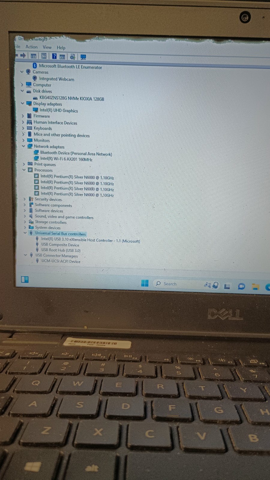 9124 VantageLatitude3120 w/charger.Pentium(4Cores)8GB.128GB NVMe.11″HD.W11.Read!