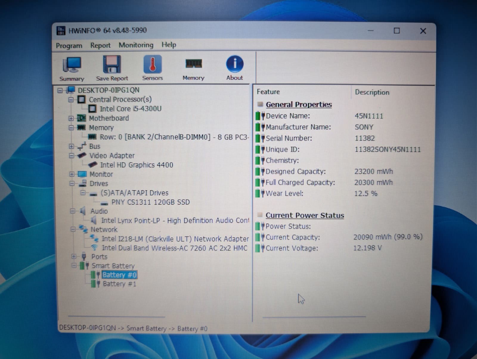 Lenovo ThinkPad T440 | i5 4th Gen 8GB RAM 120GB SSD | HD Win 11 Pro Dual Batt