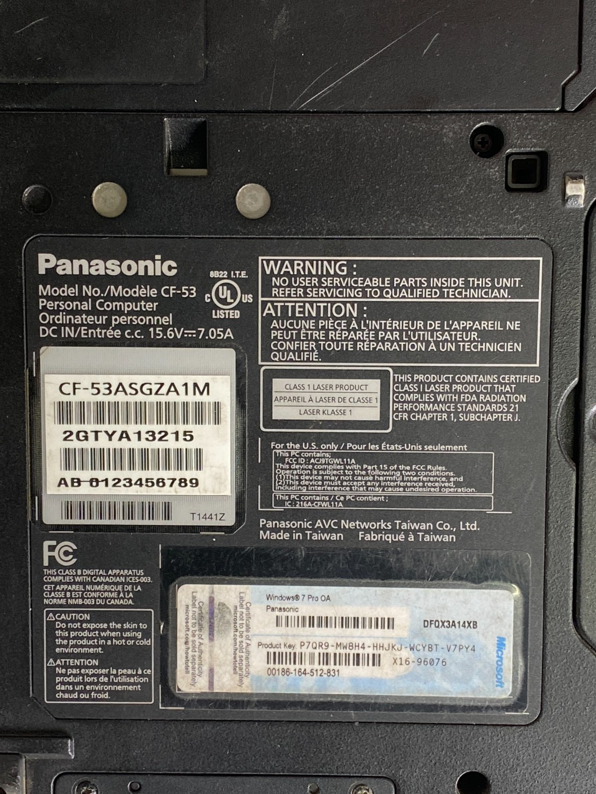 Panasonic CF-53 i5 16GB DDR3 500GB SSD Windows 11 Pro – Read Description