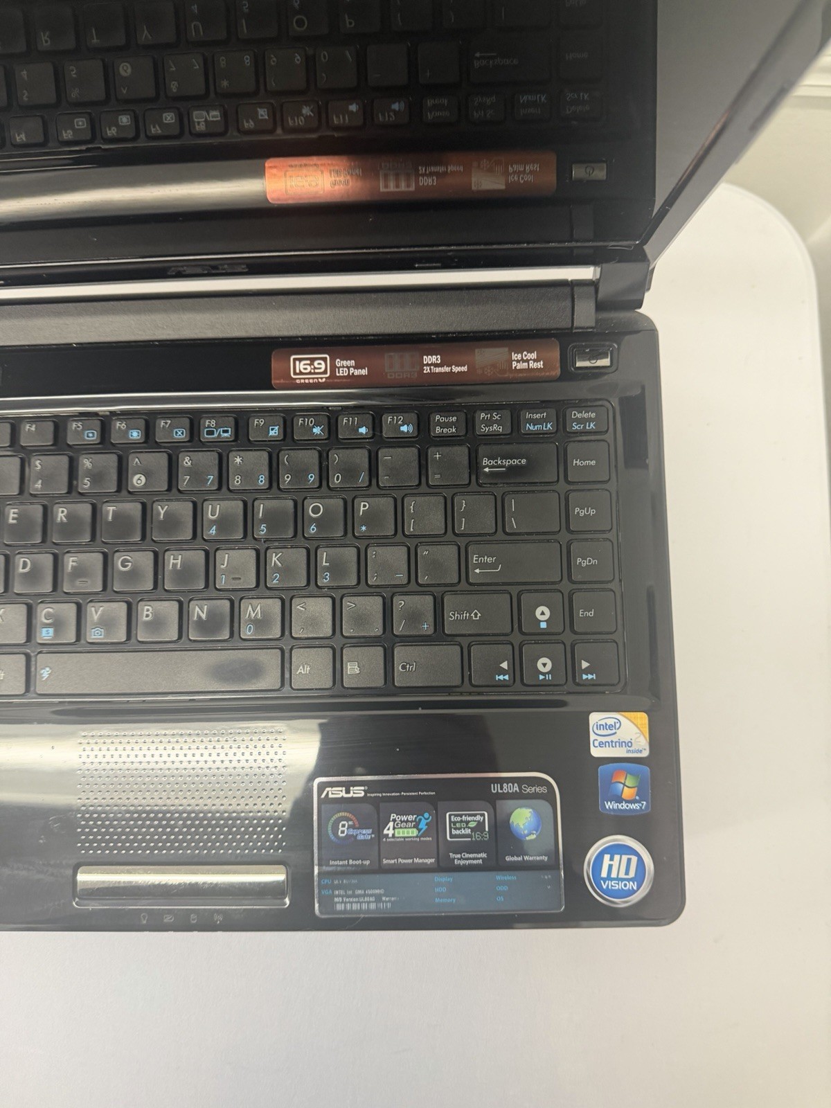 Asus UL80A Laptop – Good Screen – Intel Duo U7300 – Read Des