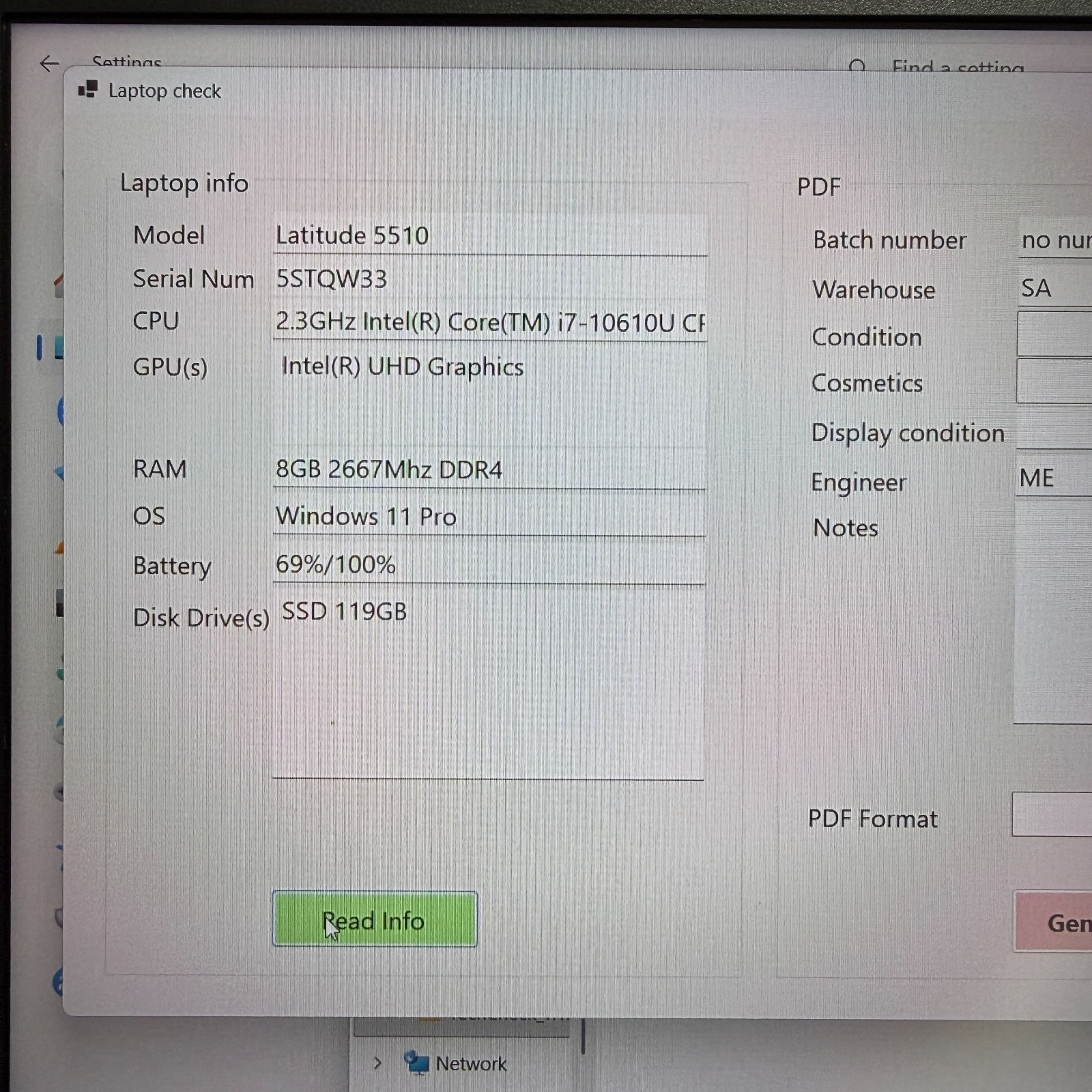 Dell Latitude 5510 15.6″ i7-10610U 8GB RAM 128GB SSD Win11 Pro Gray Fair