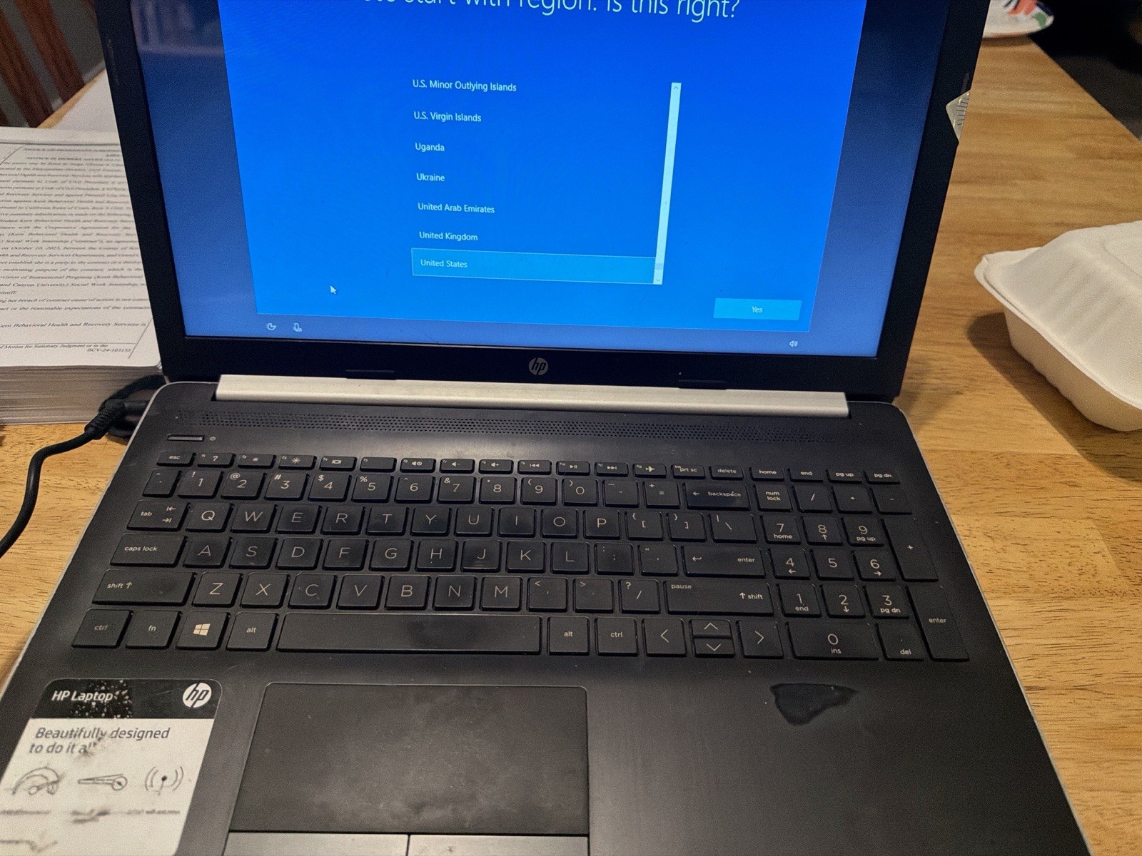 Model 15-db0031nr HP Laptop