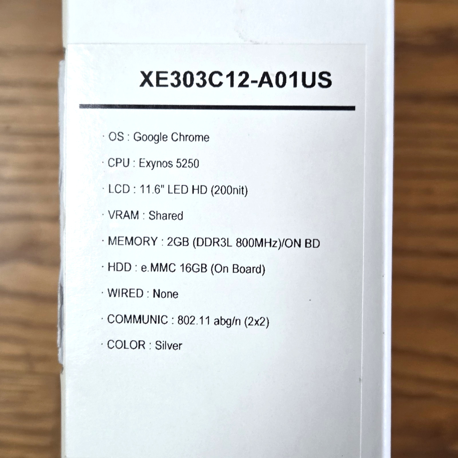 New Samsung XE303C12-A01US 11.6″ Chromebook Exynos 5250 16GB SSD 2GB RAM 317027
