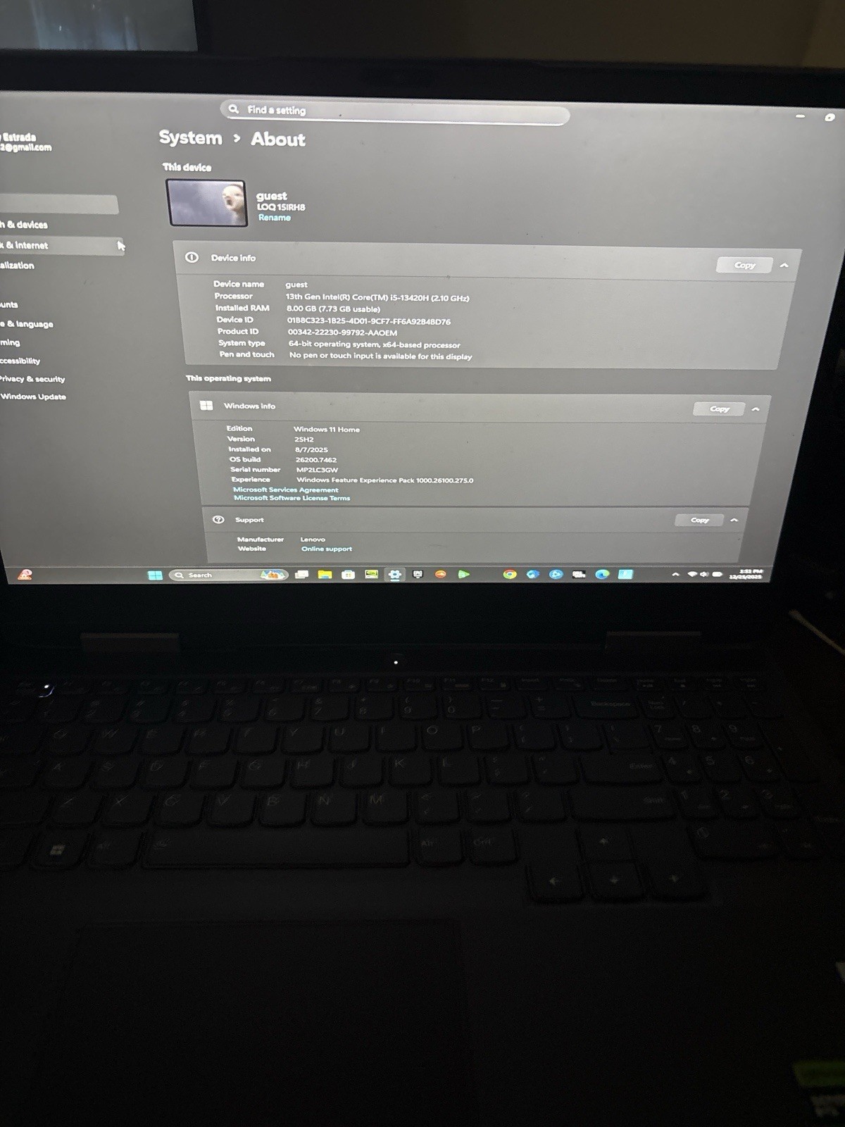 Lenovo LOQ Gaming Laptop 15.6″ 144Hz, Intel Core I5, NVIDIA RTX 3050, 8GB RAM