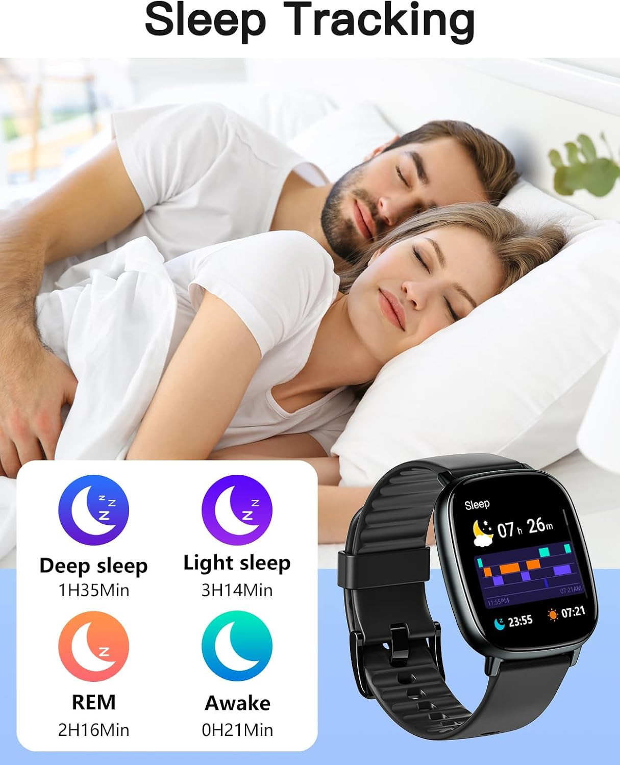 Smart Watches for Men Women with GPS Built-in, Answer/Make Calls, 1.95″ Smartwat