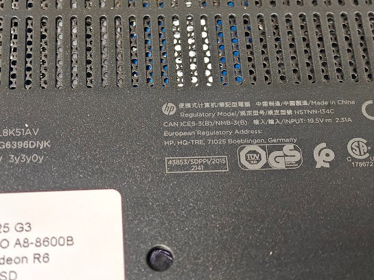 HP EliteBook 725 G3 – AMD PRO A8-8600B, AMD Radeon R6, 4 GB