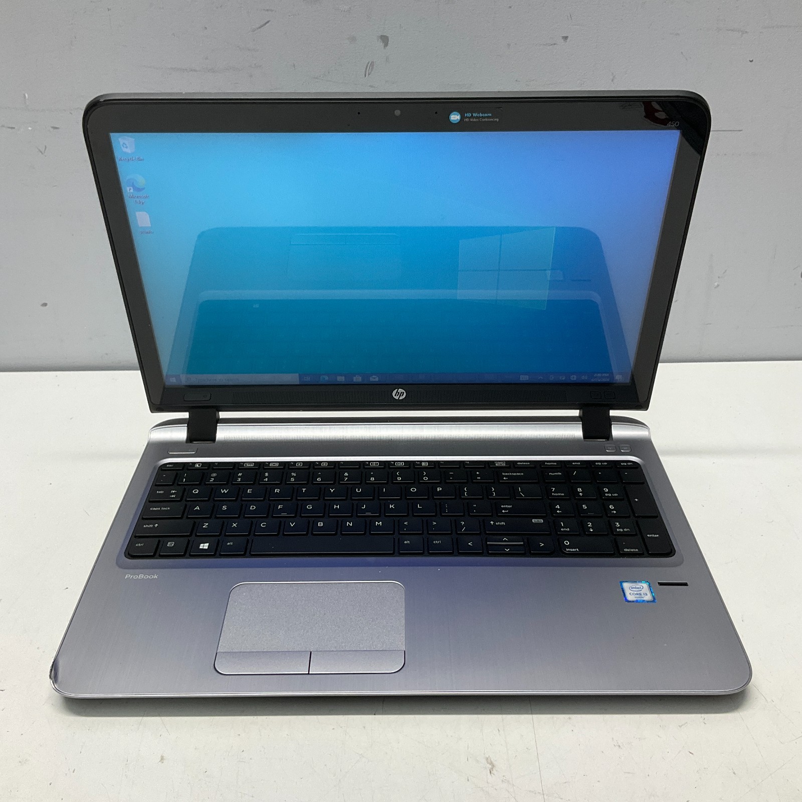 HP ProBook 450 G3 15.6″ i3-6100U @ 2.30 GHz 8GB 240GB SSD Windows 10 Pro Laptop