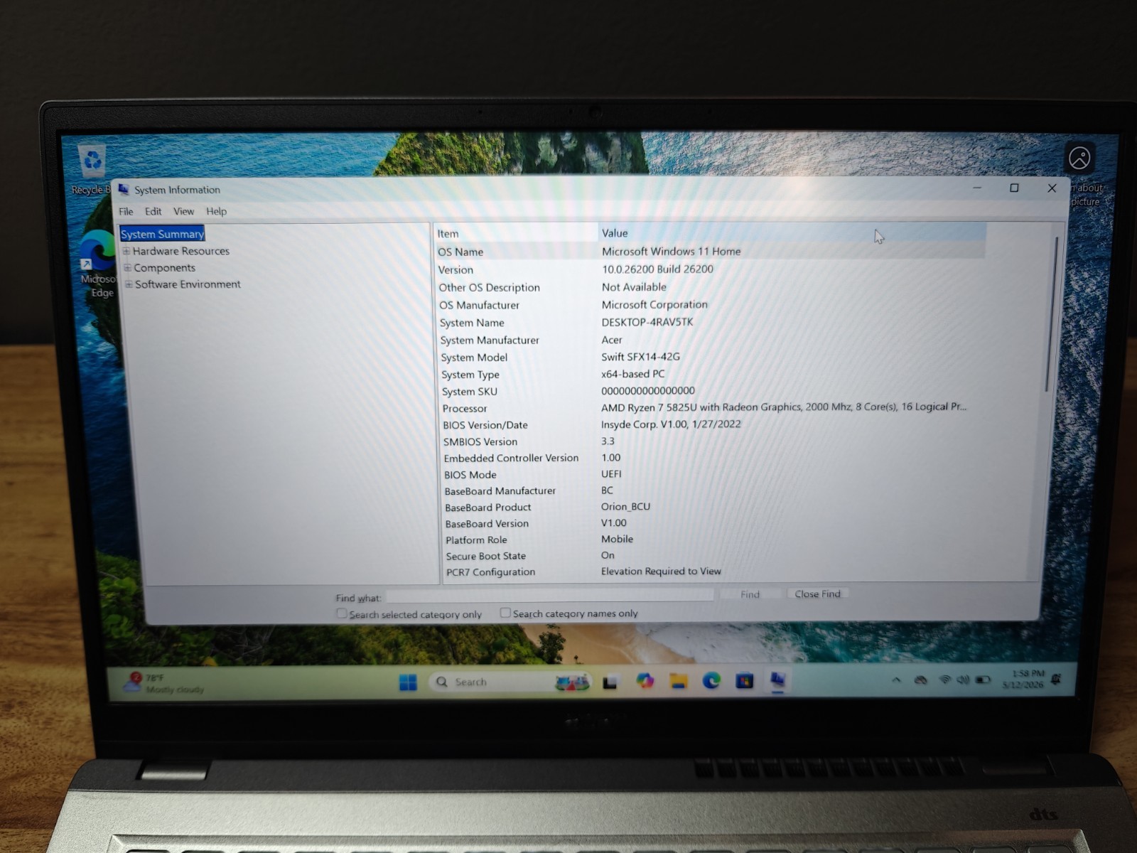 Acer Swift X 14″ 1080p AMD Ryzen 7 5825U NVIDIA RTX 3050 Ti Laptop GPU *READ*