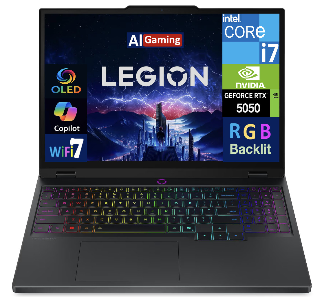 Lenovo Legion 5i 15.1″ OLED Intel i7-14700HX 16GB 1TB RTX5050 W11H Gaming Laptop