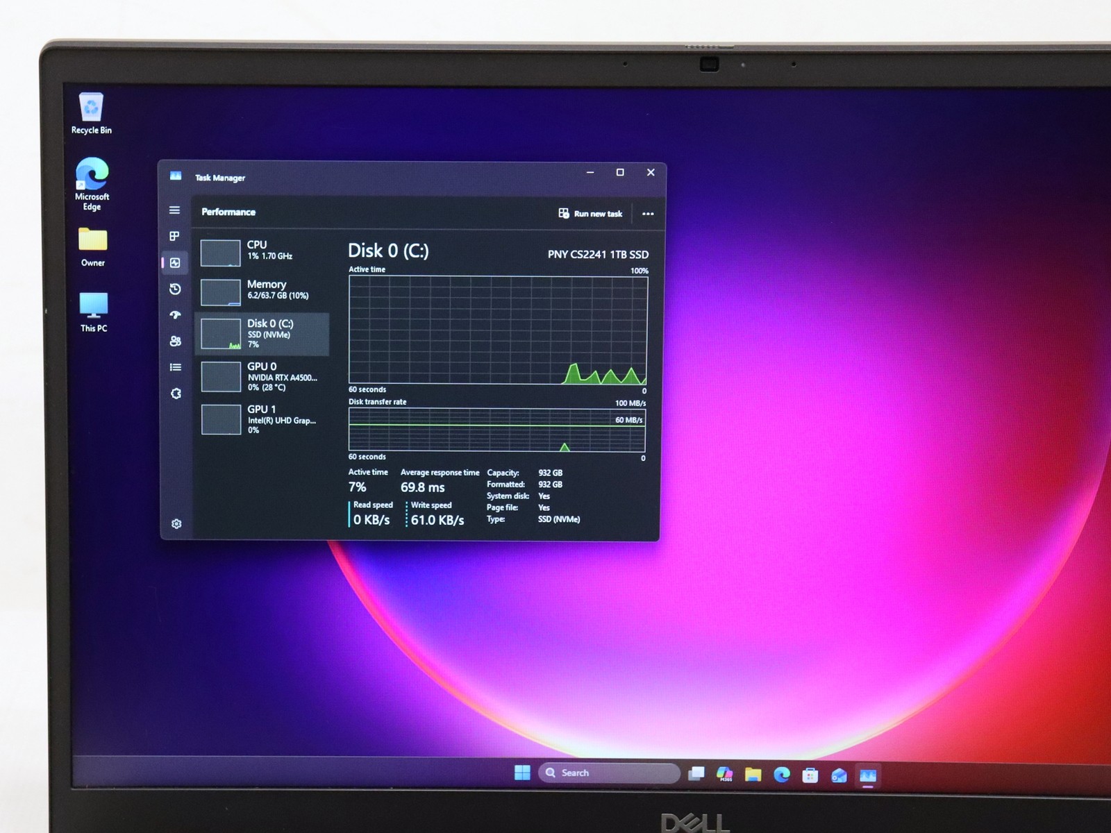 Dell Precision 7770 17.3″ i7-12850HX 64GB 1TB NVMe RTX A4500 W11P + Accidental