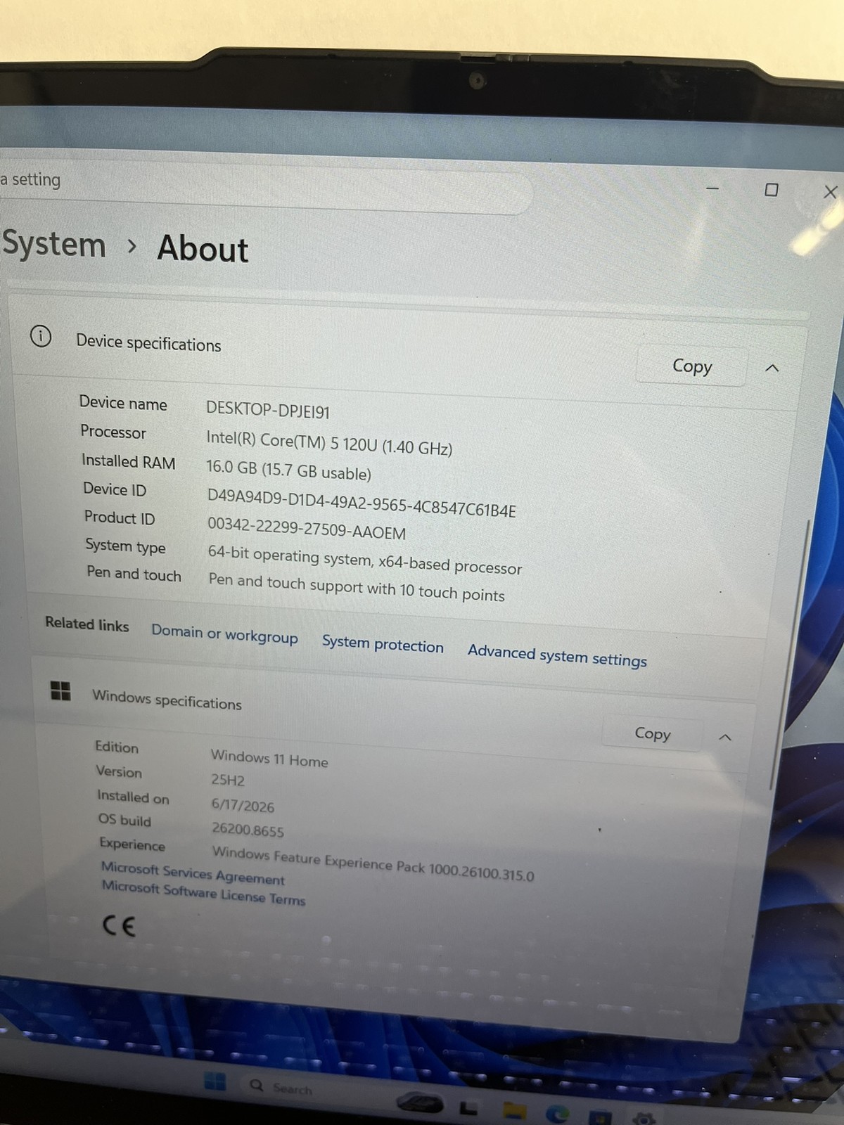 Ideapad 5 2-in-1 16IRU9 16in FHD Intel Core 5 120U 1.4GHz 16GB RAM 512GB SSD