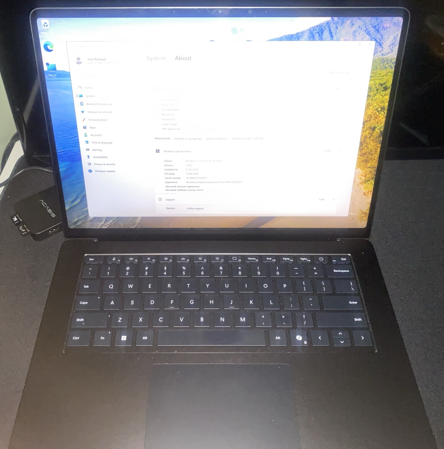 2024 Black Surface LaptopCopilot+ PC 13.8 Touchscreen Snapdragon X Elite 12Core