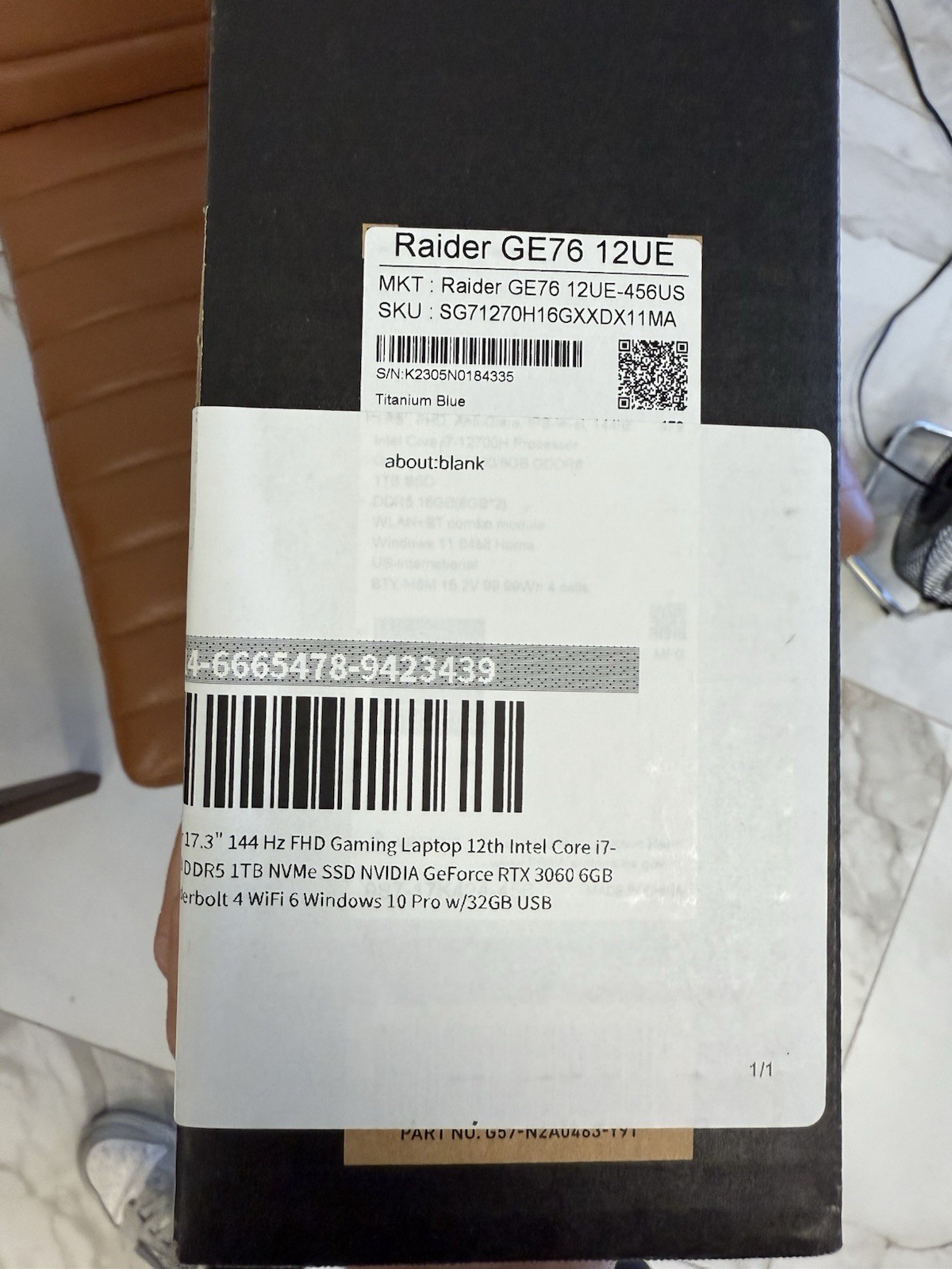 MSI GE76 Raider 17.3″ i7-12700H 32GB 1TB RTX 3060 Gaming Laptop – Excellent