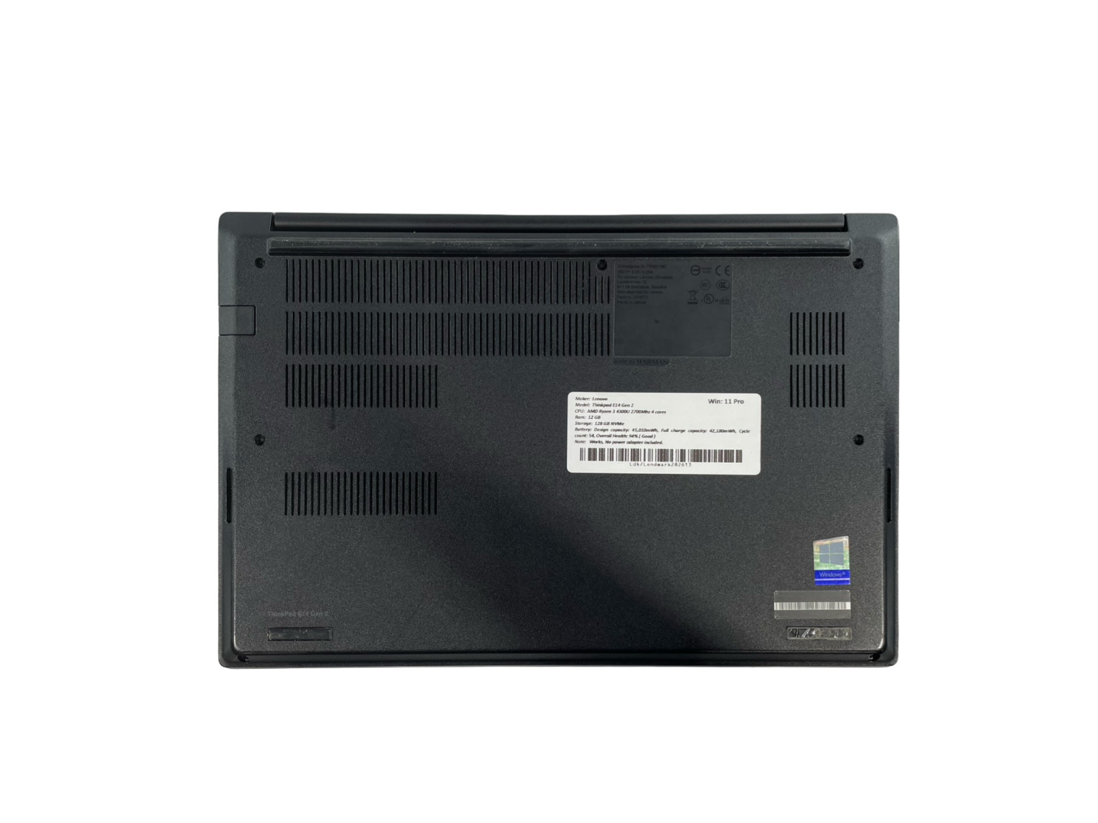 Lenovo ThinkPad E14 Gen2 AMD RYZEN 3 4300U 2.7GHz 12GB 128GB NVMe WIN11P