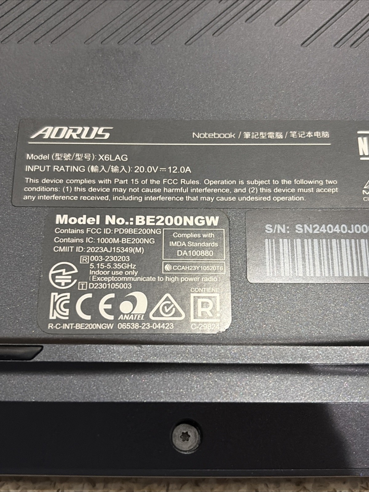 gigabyte aorus gaming laptop 16x Nvidia Rtx 4070 I7-14650HX 32GB Ram 1TB