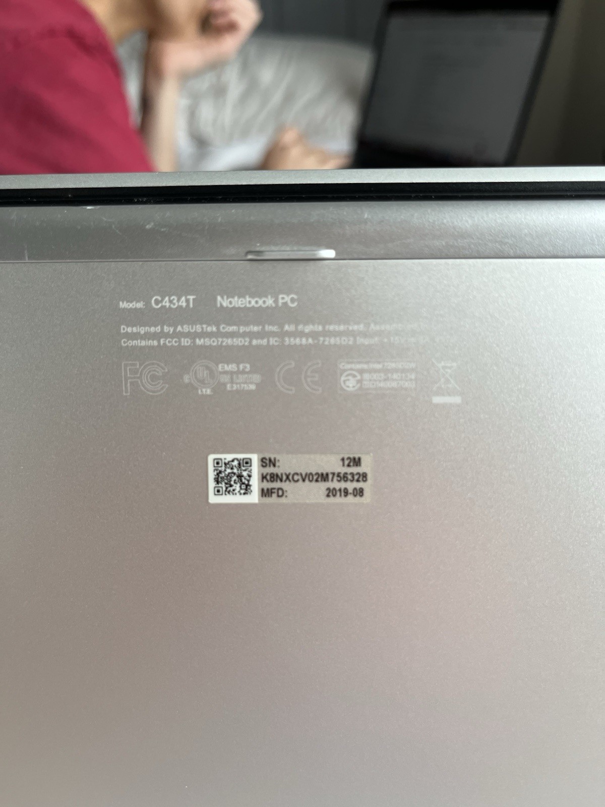 ASUS Chromebook Flip C434T 14″ Touch Intel Core m3-8100Y 8GB RAM 64GB eMMC