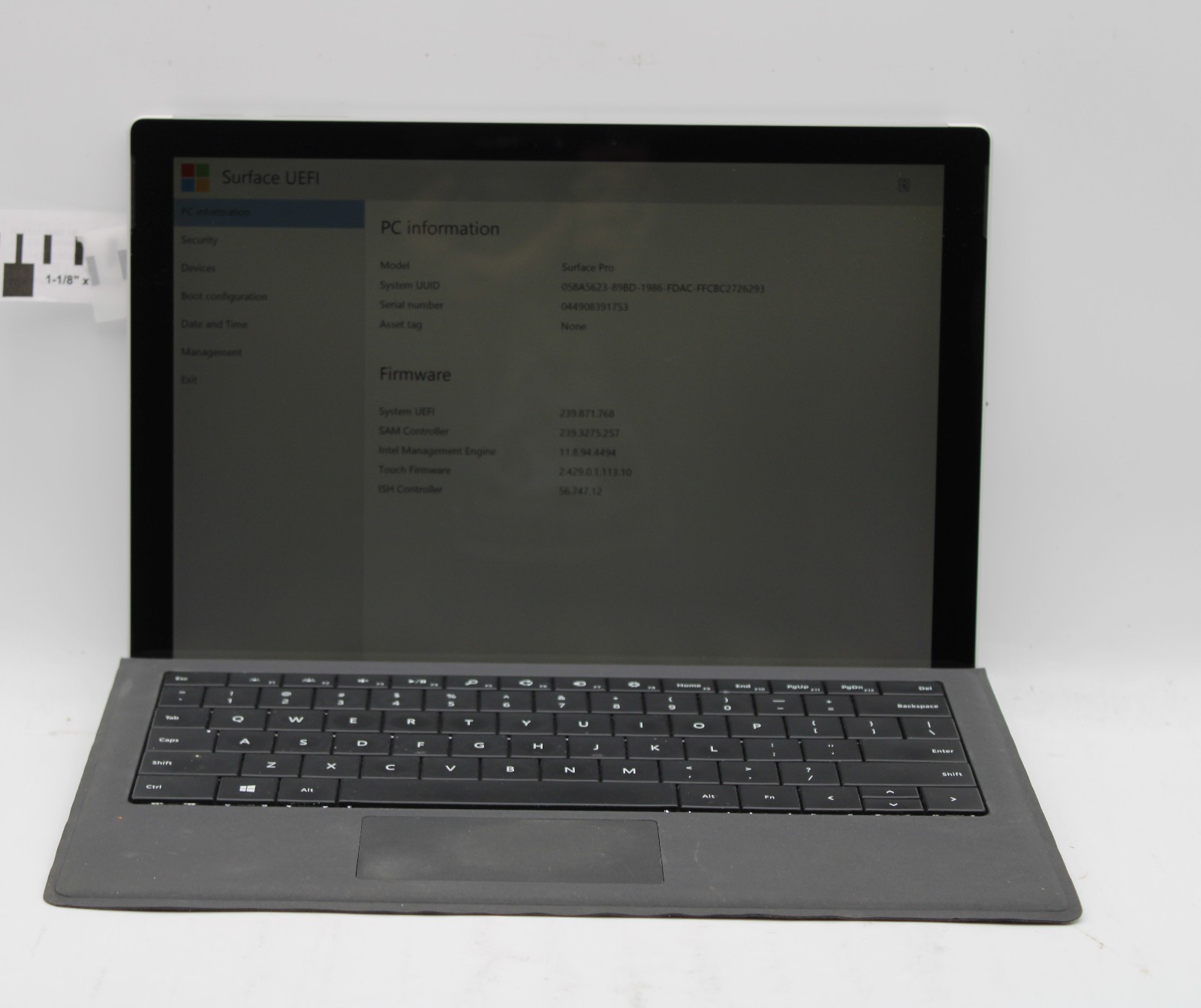 Microsoft Surface Pro 5 1796 _ m3-7Y30 _ 4GB / 128GB