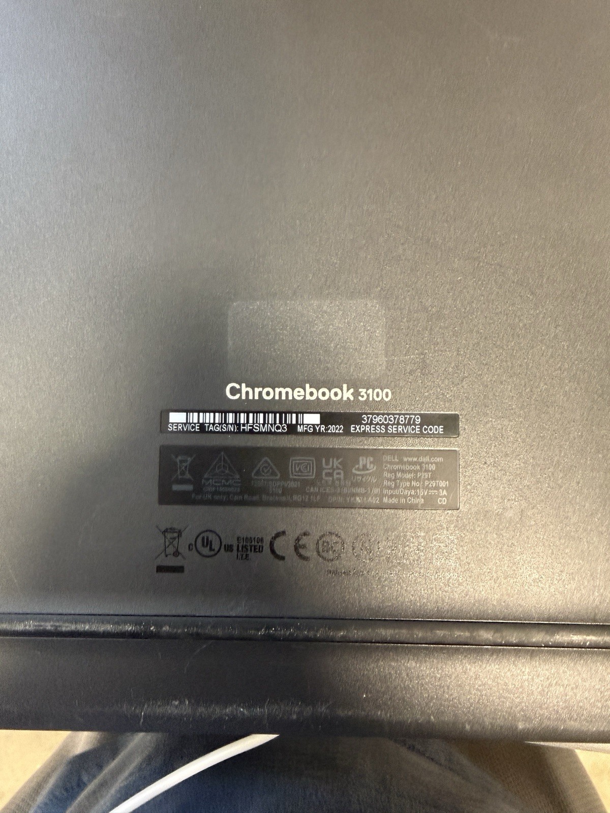 Dell Chromebook 11 3100 11.6” (32GB eMMC Intel Celeron N4000 2.6GHz 4GB RAM)…