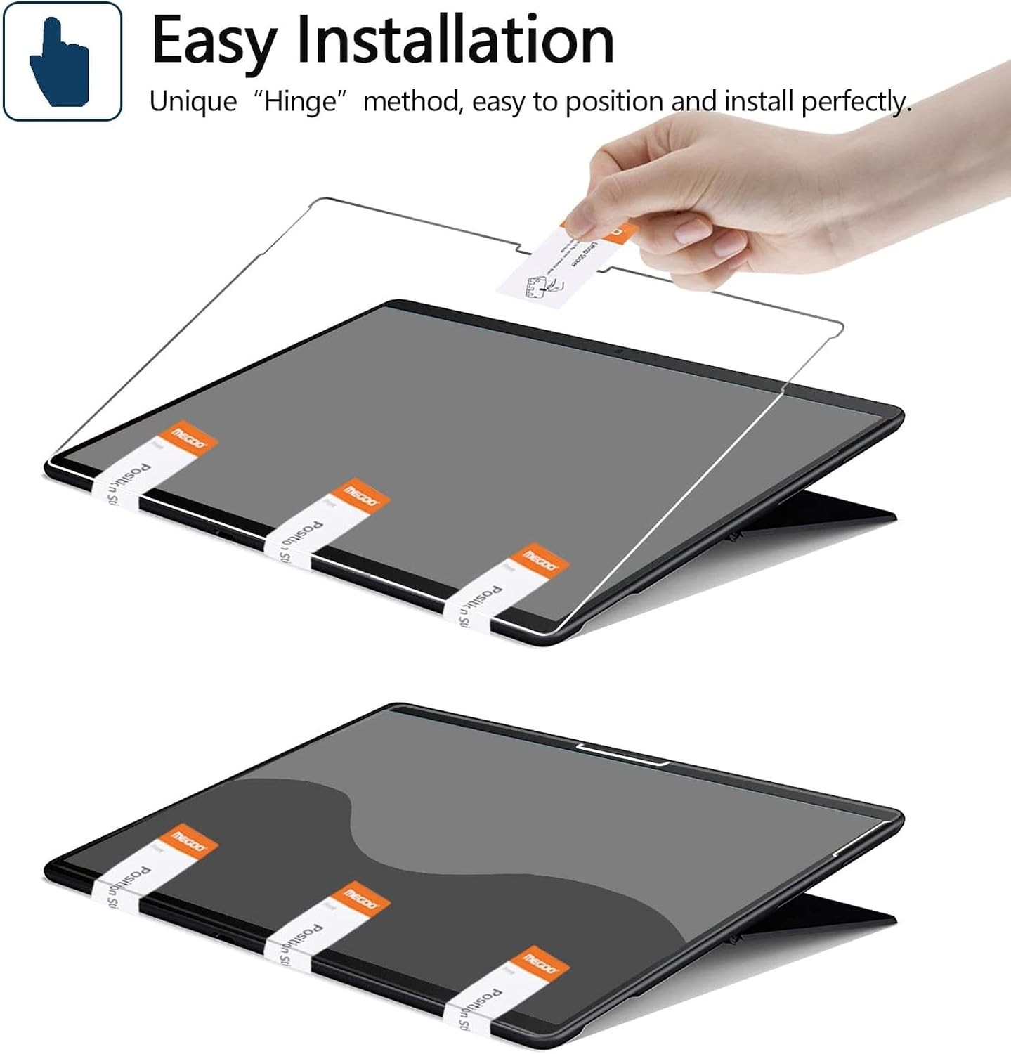 Megoo ArmorShield Tempered Glass Screen Protector for Surface Pro 11-12, 2 Pack