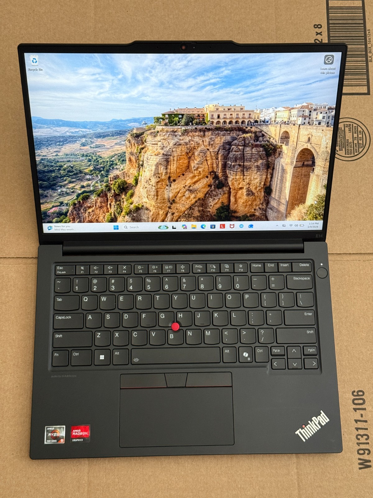 Lenovo Thinkpad E14 G6 14″ Laptop AMD Ryzen 5 7535U 16GB RAM 256GB SSD W11P