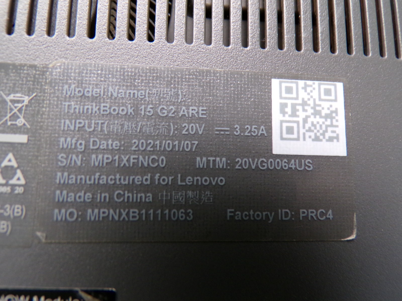 Lenovo Thinkbook 15 G2 ARE LRyzen 7 4700u 8GB 15.6″ FHD Laptop #2078
