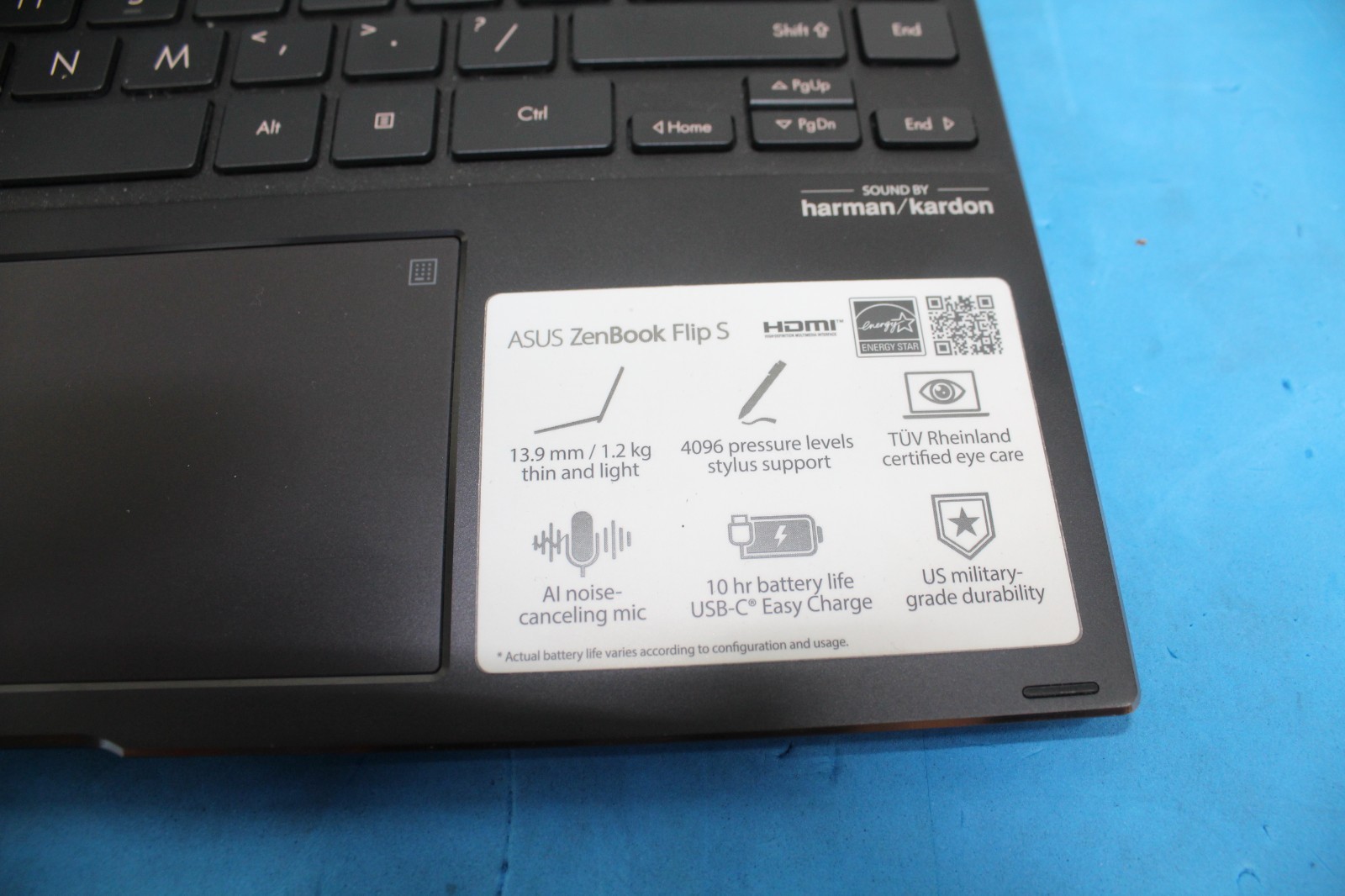 Asus ZenBook Flip S UX371E Laptop Core i7-11th Gen NO SSD PARTS/REPAIR T9C11