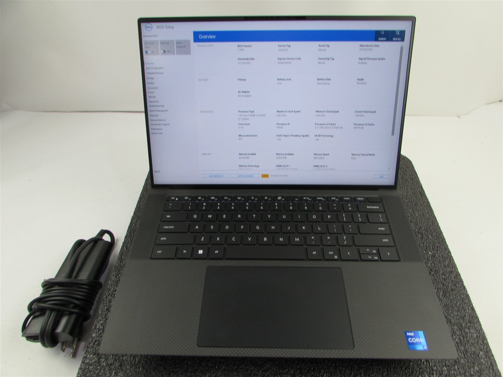 DELL PRECISION 5570 CORE I7-12800H 1TB SSD 32GB RAM NVIDIA RTX A1000 WIN 11 PRO
