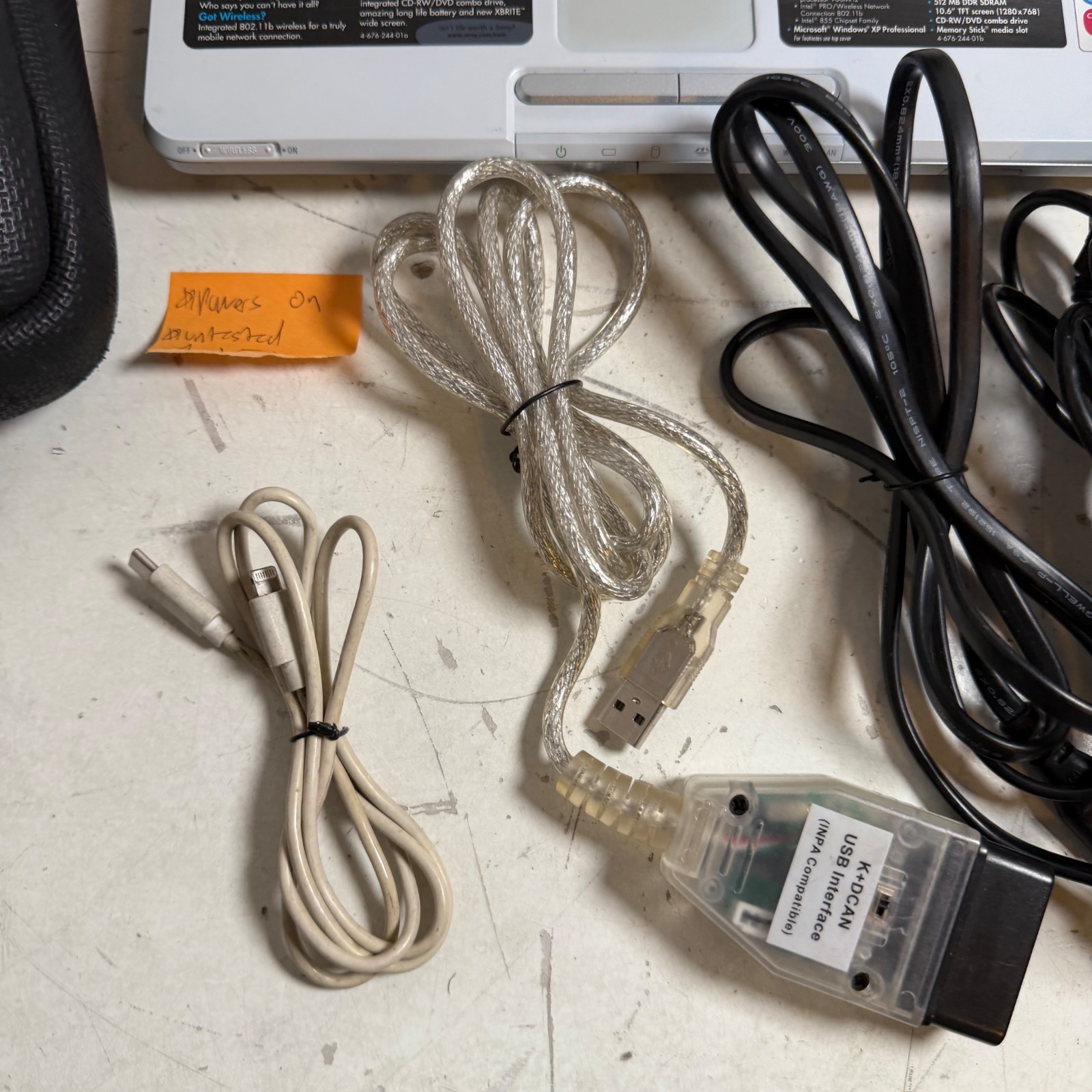 Vintage Sony VAIO PCG-481L Gray Built-in Webcam Portable Laptop – Untested