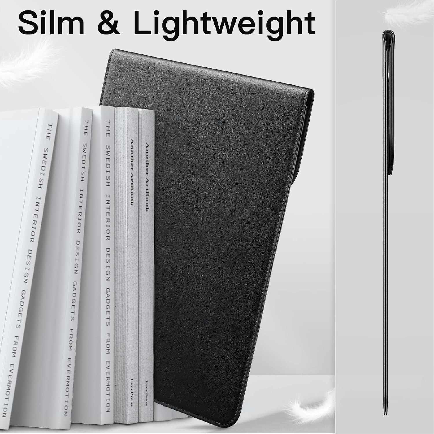 Black PU Leather Laptop Sleeve for MacBook Air 13-Inch & MacBook Pro 13-Inch