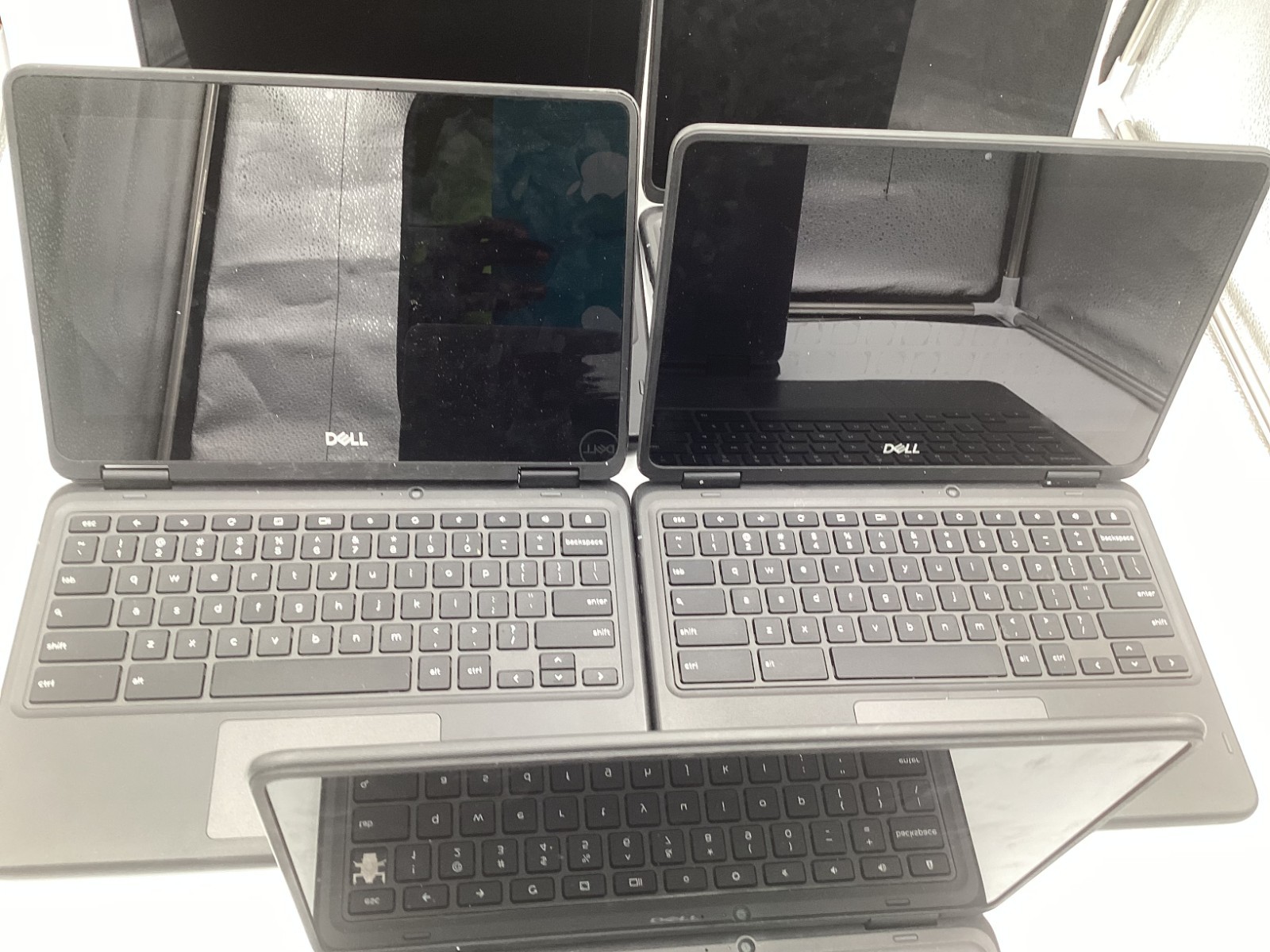 Lot of 11 Dell ChromeBook 3100 2in1 11″ Celeron 4GB RAM 32GB For Parts READ – DW