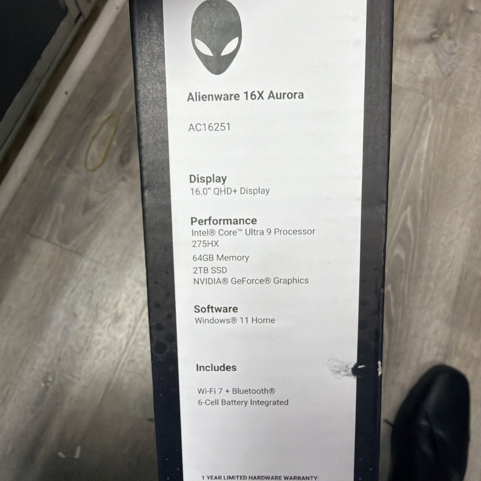Alienware 16″ Intel® Core™ Ultra 9 275HX, 24 cores 2 TB SSD 64 GB DDR5