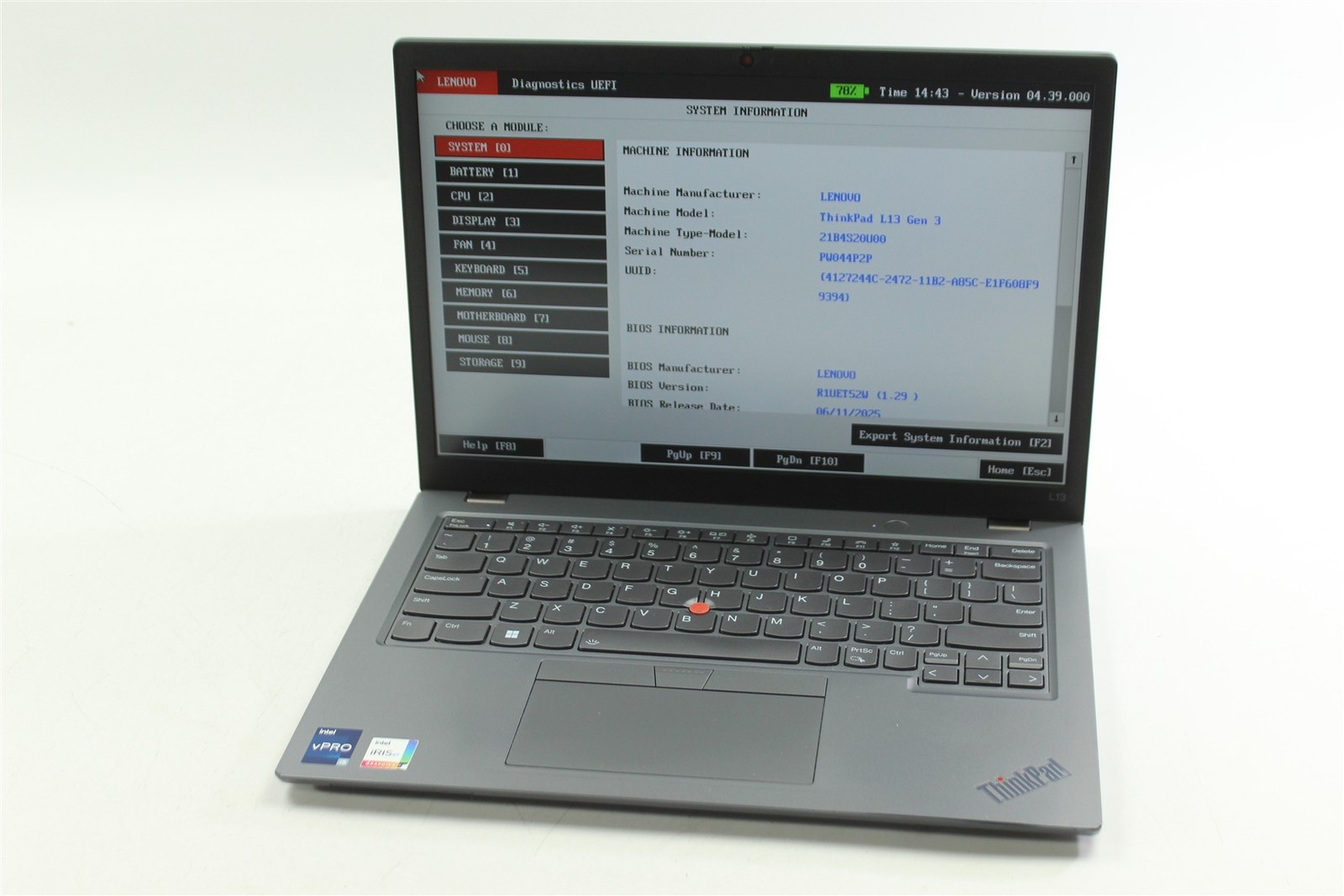 Lenovo ThinkPad L13 Gen 3 13.3″ i5-1245U 1.6GHz 256GB SSD 16GB RAM W11P