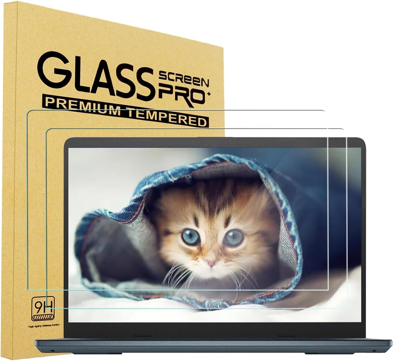 16″ Laptop Tempered Glass Screen Protector 2 Pack for 16:10 Aspect Ratio Laptops
