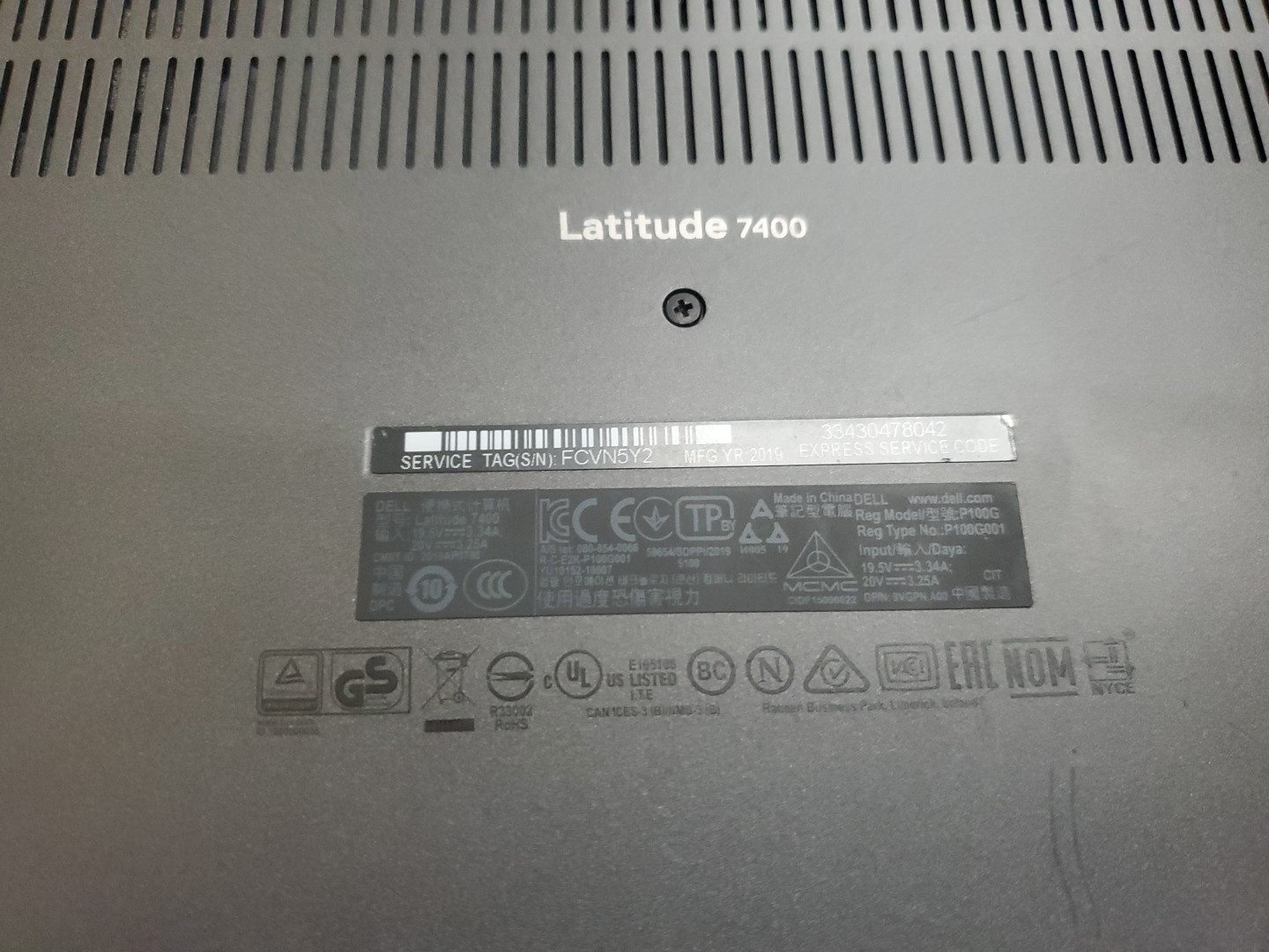 Dell Latitude 7400 14″ i5-8365U 8GB 256gb SSD Laptop W11P 122425-1