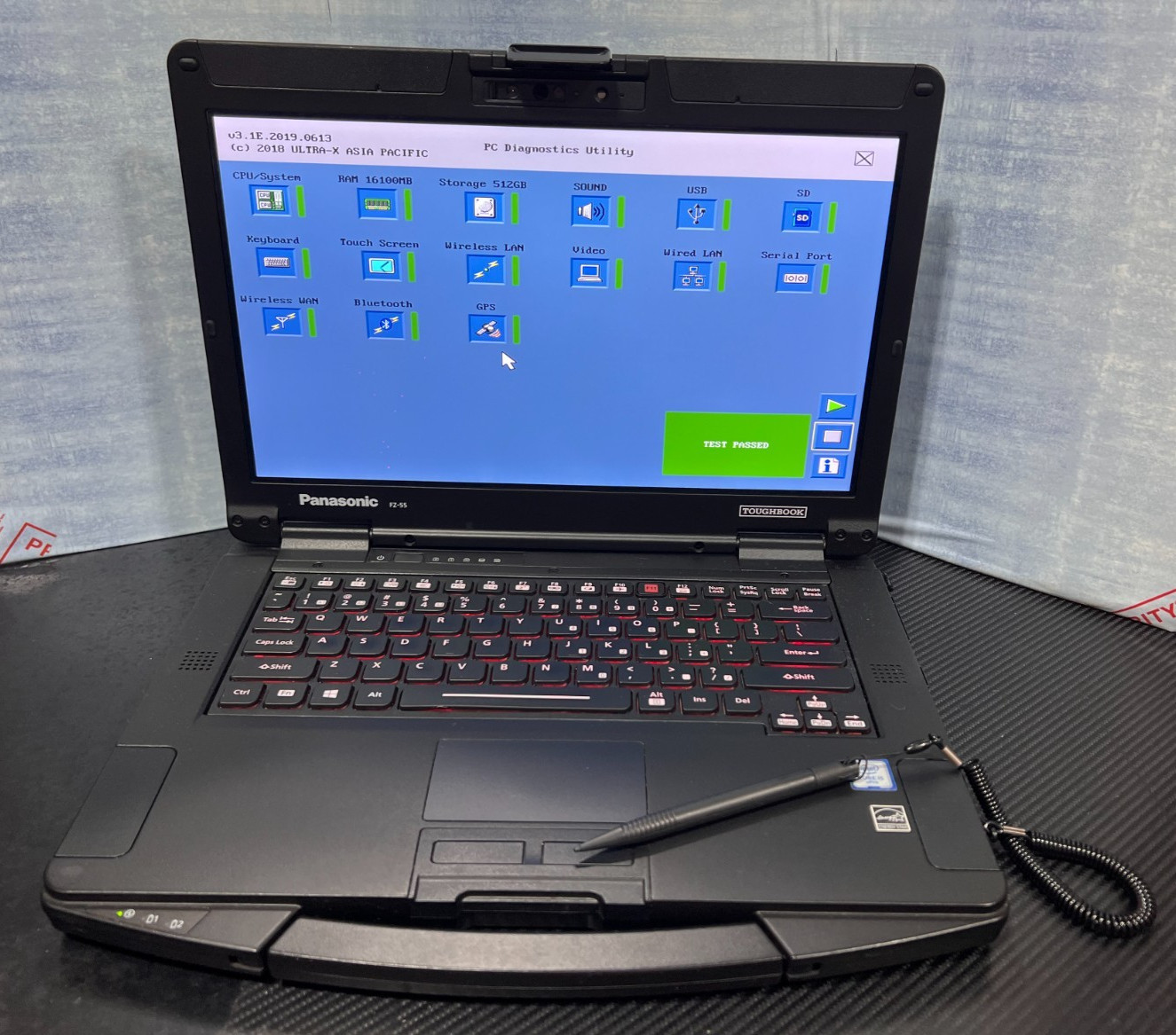 FZ-55C262CVM i5-8365U, 512GB SSD,16GB Mem,VGA,HDMI, GPS, Touchscreen,Win11 25H2.