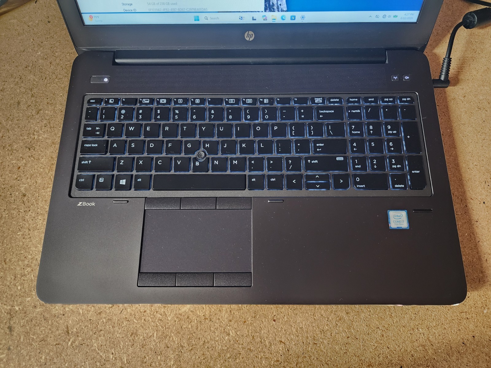 HP ZBook 15 G4 15.6″ i7-7700HQ 2.8GHz 16GB RAM 256GB SSD W11 Pro NVIDIA M620