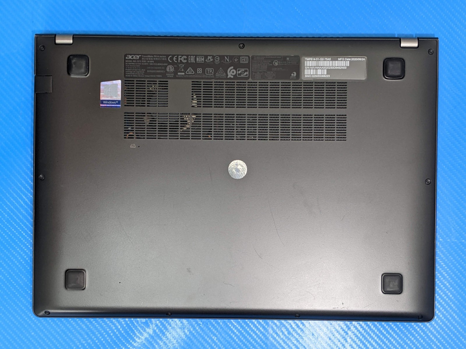Acer TravelMate P614-51-G2 14″ FHD i7-10610U 1.8GHz 16GB 512GB SSD W11P +Charger