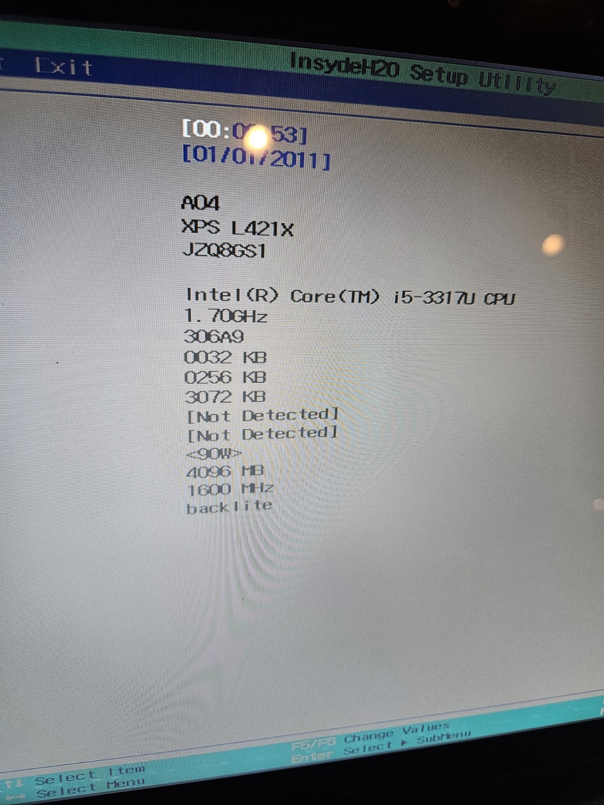 Dell XPS L421X Laptop, Intel i5-3317U@1.7GHz, 4GB RAM, NO HDD