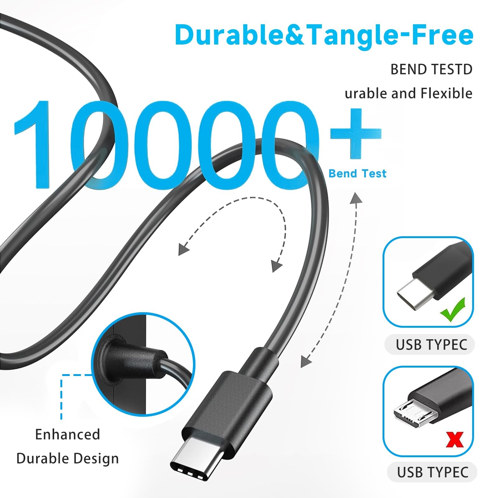 VRAVEK 65W Laptop Charger for Asus ZenBook 13 14 15 Trans Chromebook