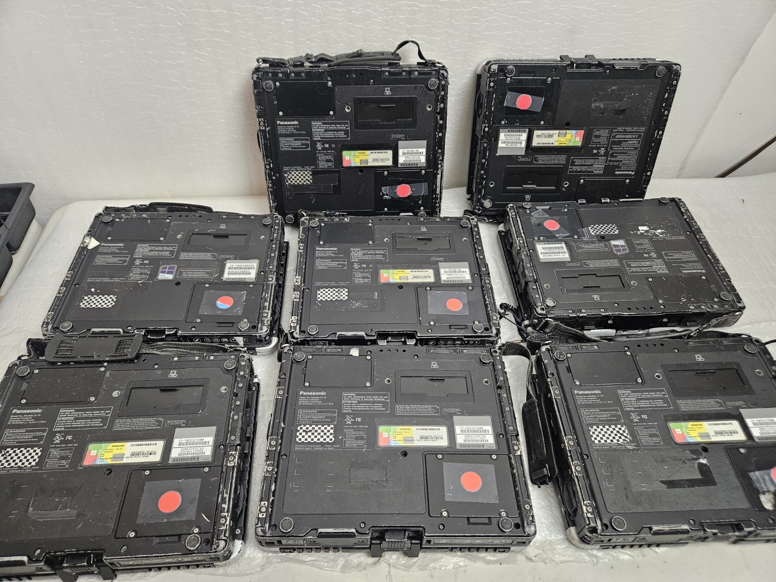 Lot Of 8 Panasonic Toughbook CF-19, i5-3610ME @ 2.7GHz, Tested Grade C
