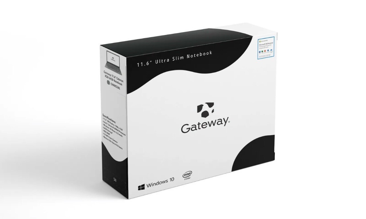Gateway 11.6″ Ultra Slim Notebook HD Intel Dual Core 64GB eMMC 4GB RAM Micro 365