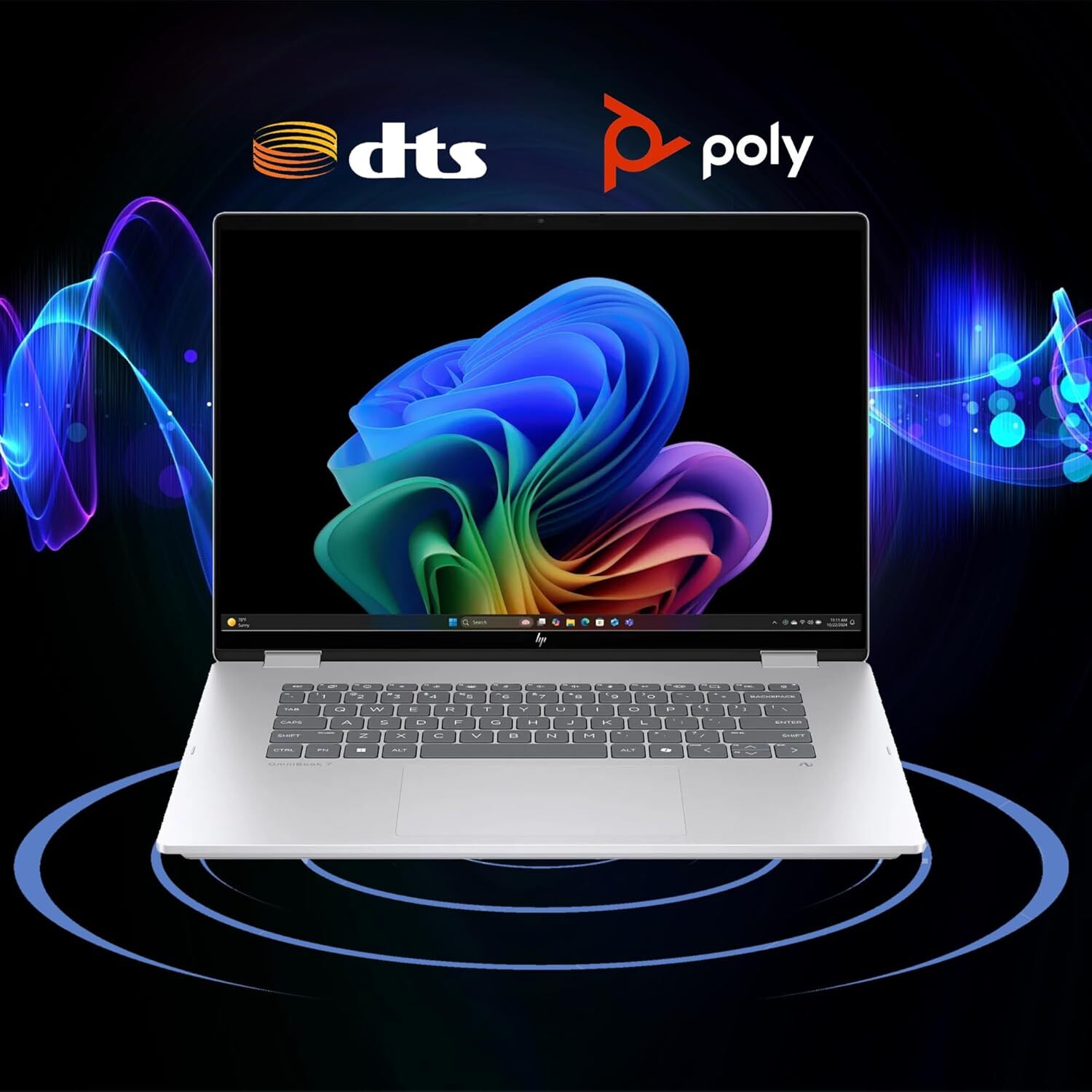 HP Omnibook 7 Flip 16 Laptop 16″ 3K OLED U7-258V 32GB-2TB| Silver Touch Backlit